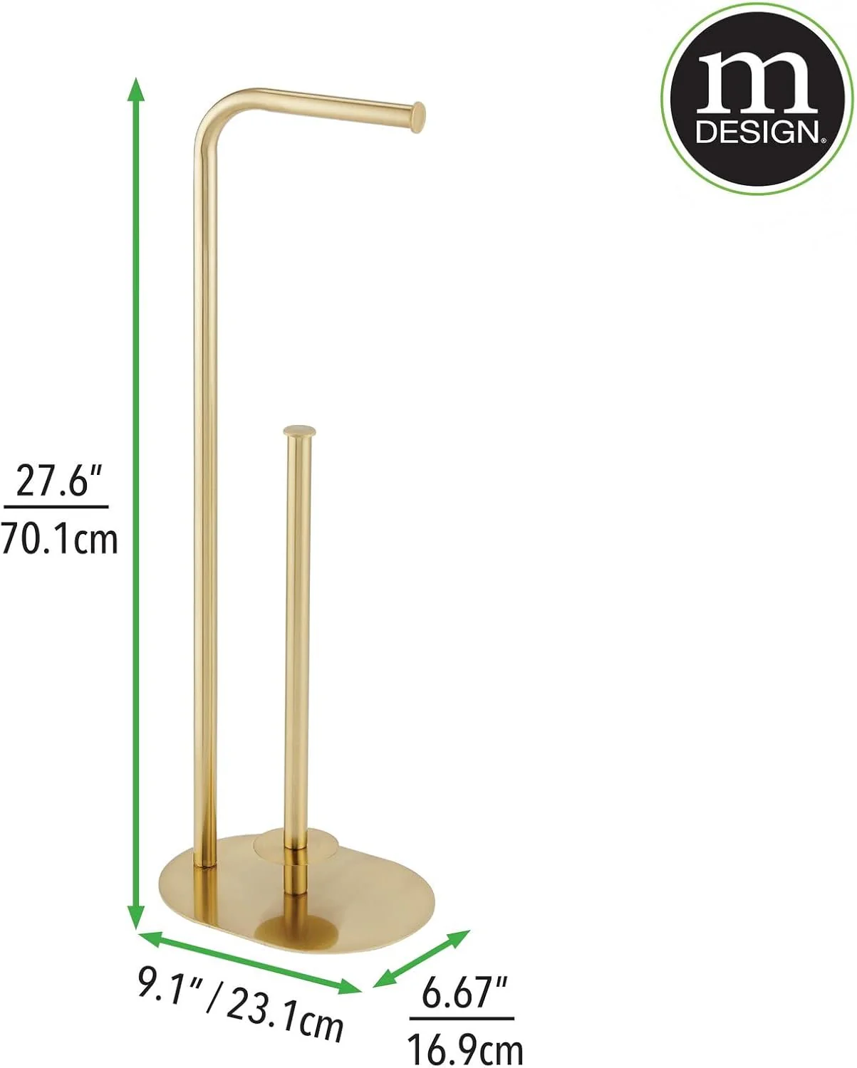 mDesign Toilettenpapierhalter stehend – moderner Papierrollenhalter fürs Badezimmer – Klopapierhalte - Image 6