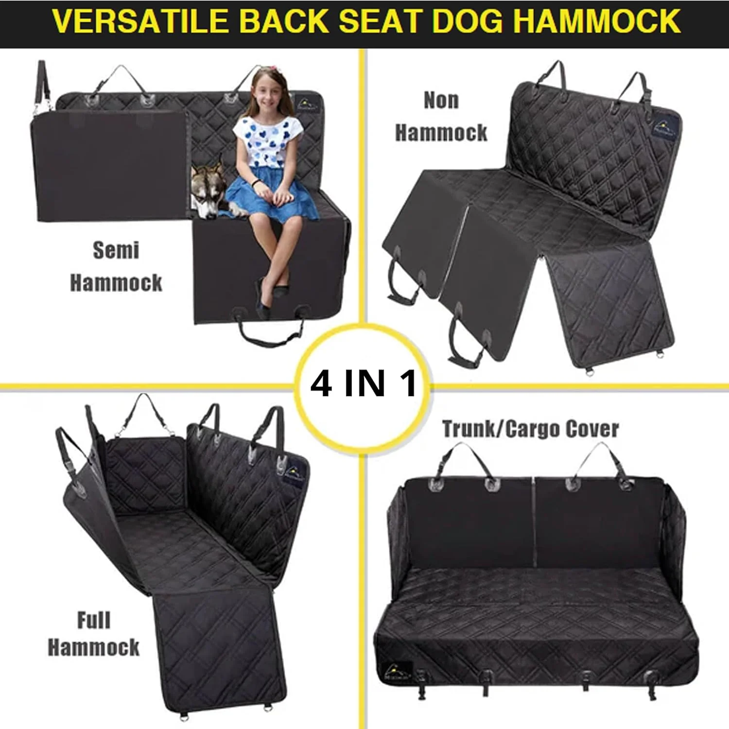 Meadowlark XL Hundesitzbezüge, einzigartiges Design, vollständiger Autoschutz, Türen, Kopfstützen un - Image 3