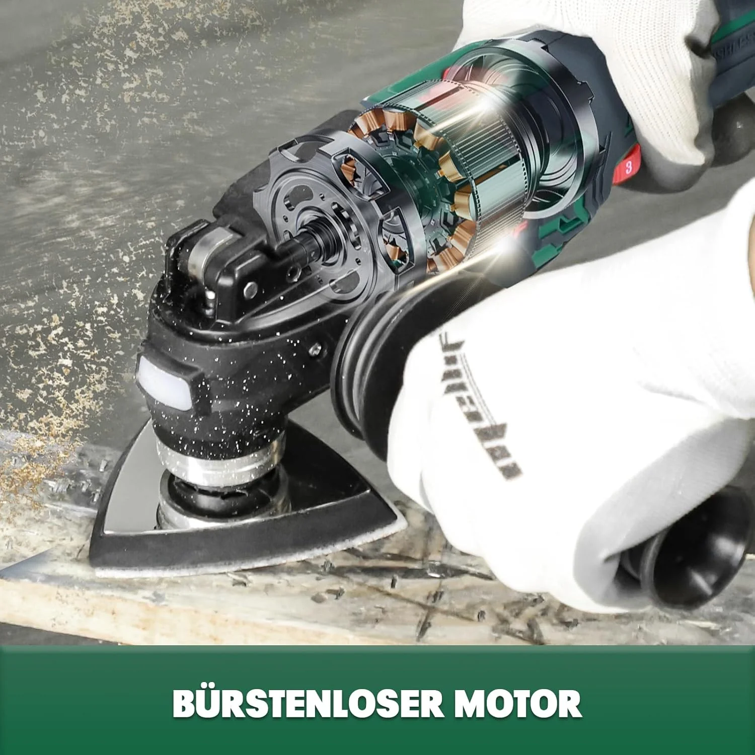 Mellif Akku Multitool, Multifunktionswerkzeug Kompatibel Mit Makita 18V, Bürstenloser Motor, 6-Stufi - Image 6