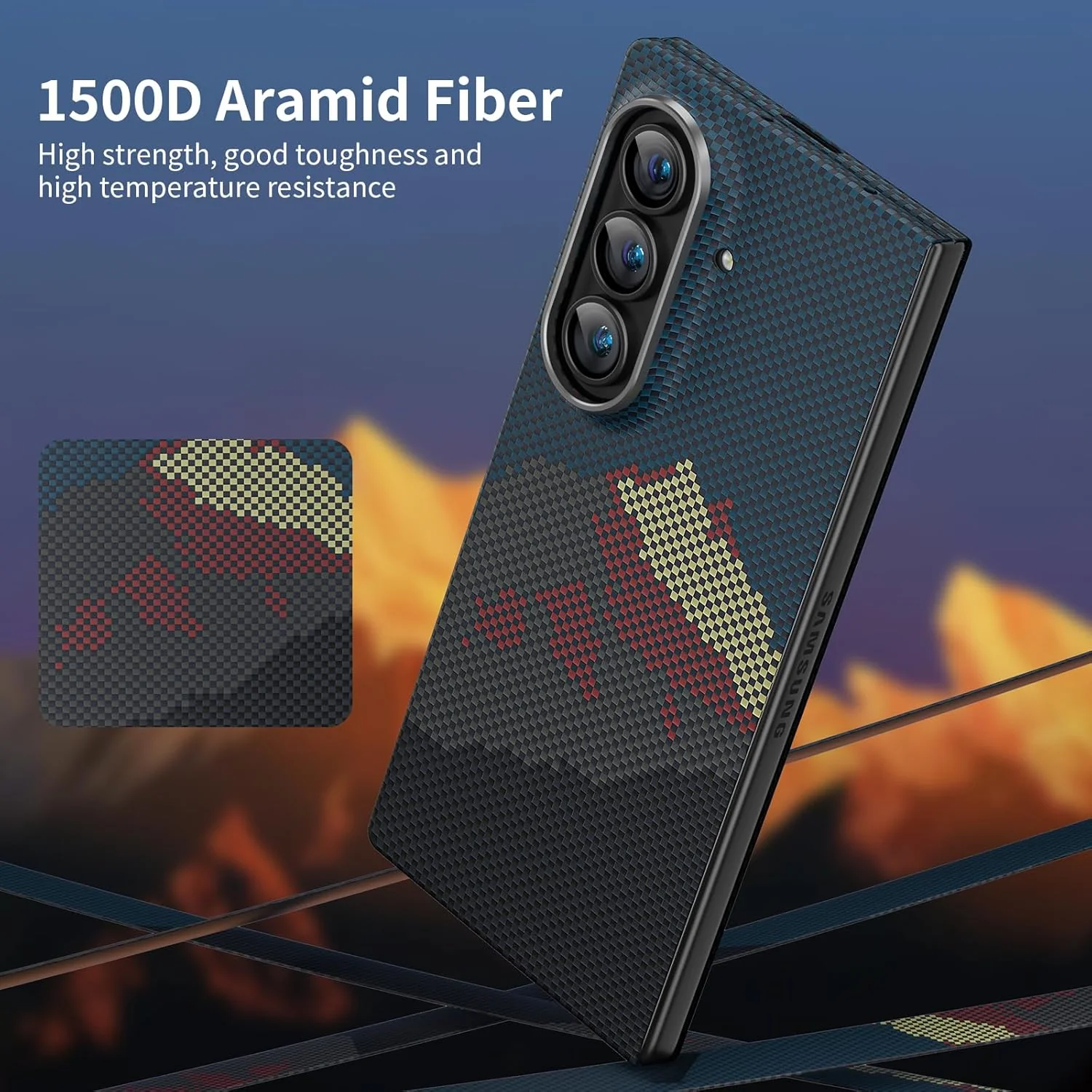 memumi 𝗨𝗽𝗴𝗿𝗮𝗱𝗲𝗱 Magnetische Carbon Hülle für Galaxy Z Fold 7, [mit Schutzfolie] kompatibel mit Mag-S - Image 3