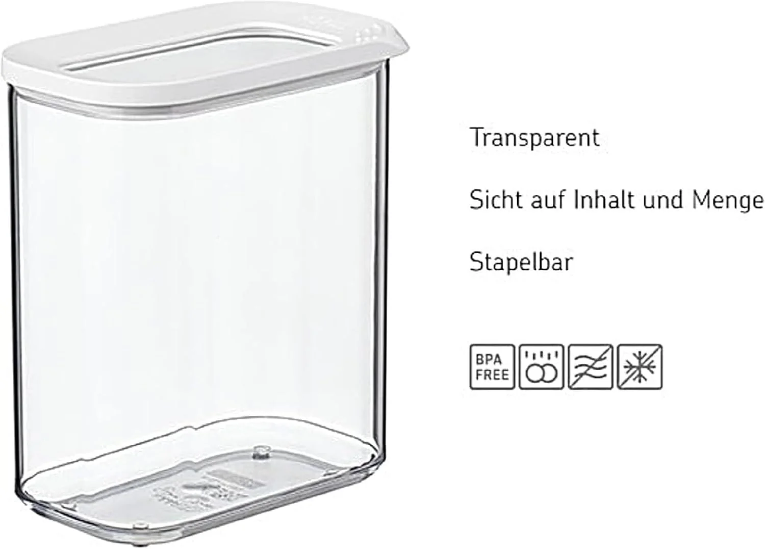 Mepal 4-tlg Vorratsdosen Spar-Set Modula 1500 ml Schwarz/Black Edition Vorratsdose Frischhaltedose - - Image 3
