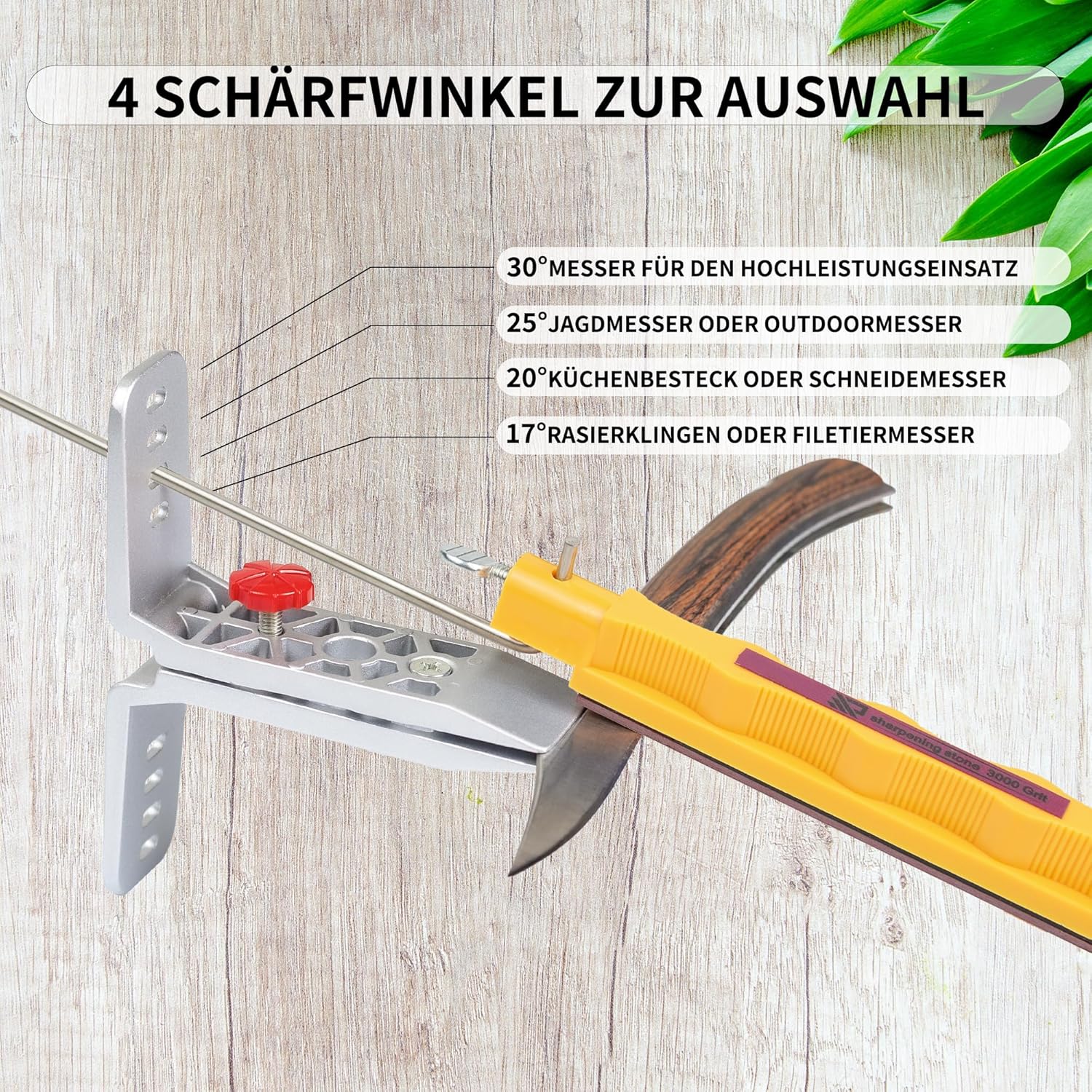 Messerschärfsystem, Profi Messerschärfer mit kontrolliertem Winkel, Messerschleifer Profi Kochmesser - Image 3