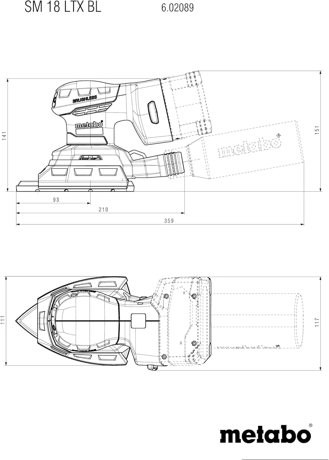 metabo Akku-Multischleifer SM 18 LTX BL - 18 V, 20.000 /min Schwingzahl - Brushless Motor, Dreieck-/ - Image 2