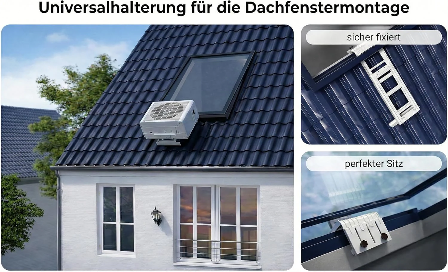 Midea Universalhalterung für die PortaSplit (Dachfenster oder französicher Balkon) - Image 3