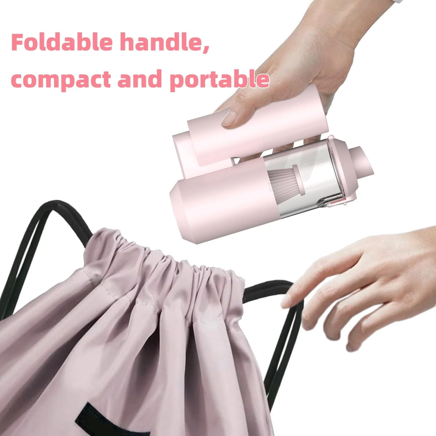 Mini-Akku-Staubsauger leistungsstarker Faltbarer Staubsauger 2-in-1-Handstaubsauger für Auto und Zuh - Image 8