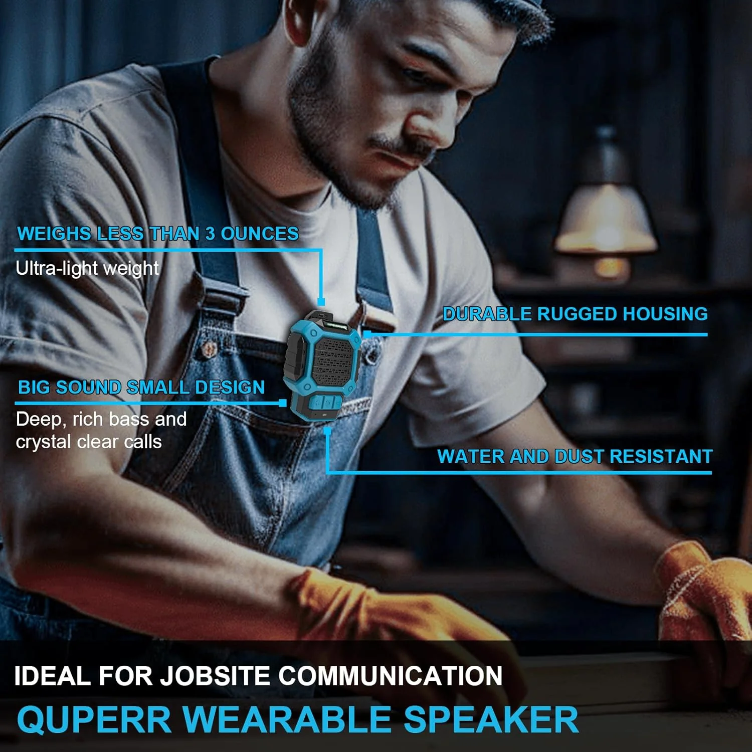 Mini Bluetooth Lautsprecher – Robuster IP56 Speaker mit Clip, Magnet & Trageschlaufe – Staub- & Spri - Image 2