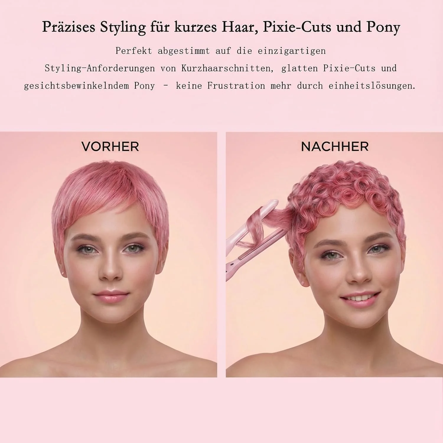 Mini Glätteisen, SAOSA Haarglätter und Lockenstab 2 in 1 Klein Glätteisen für kurzes Haar zum Locken - Image 3