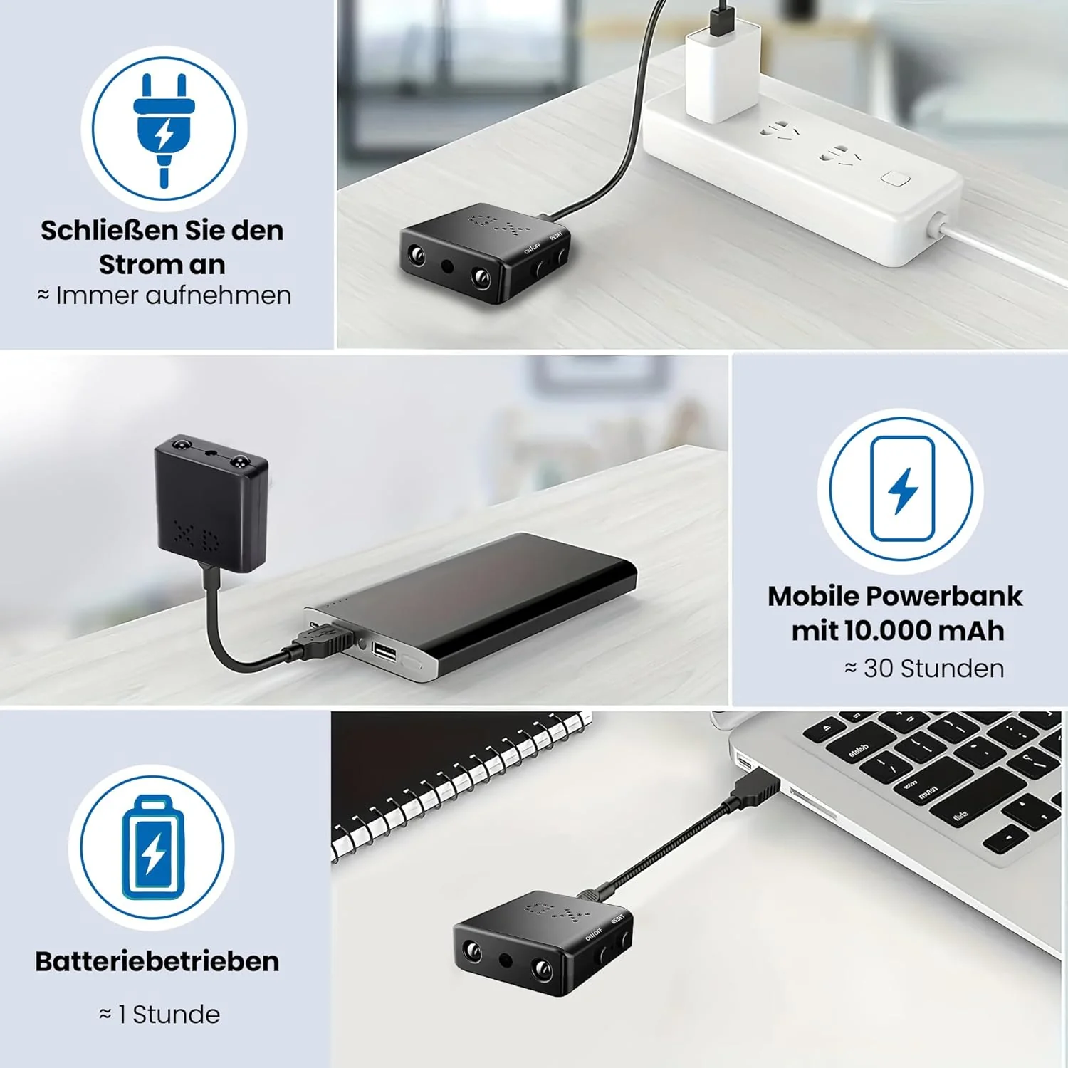 Mini Kamera-1080P HD Kleine Kamera-Batteriebetriebene Kamera, Nachtsicht, Bewegungserkennung, EIN-Kn - Image 5