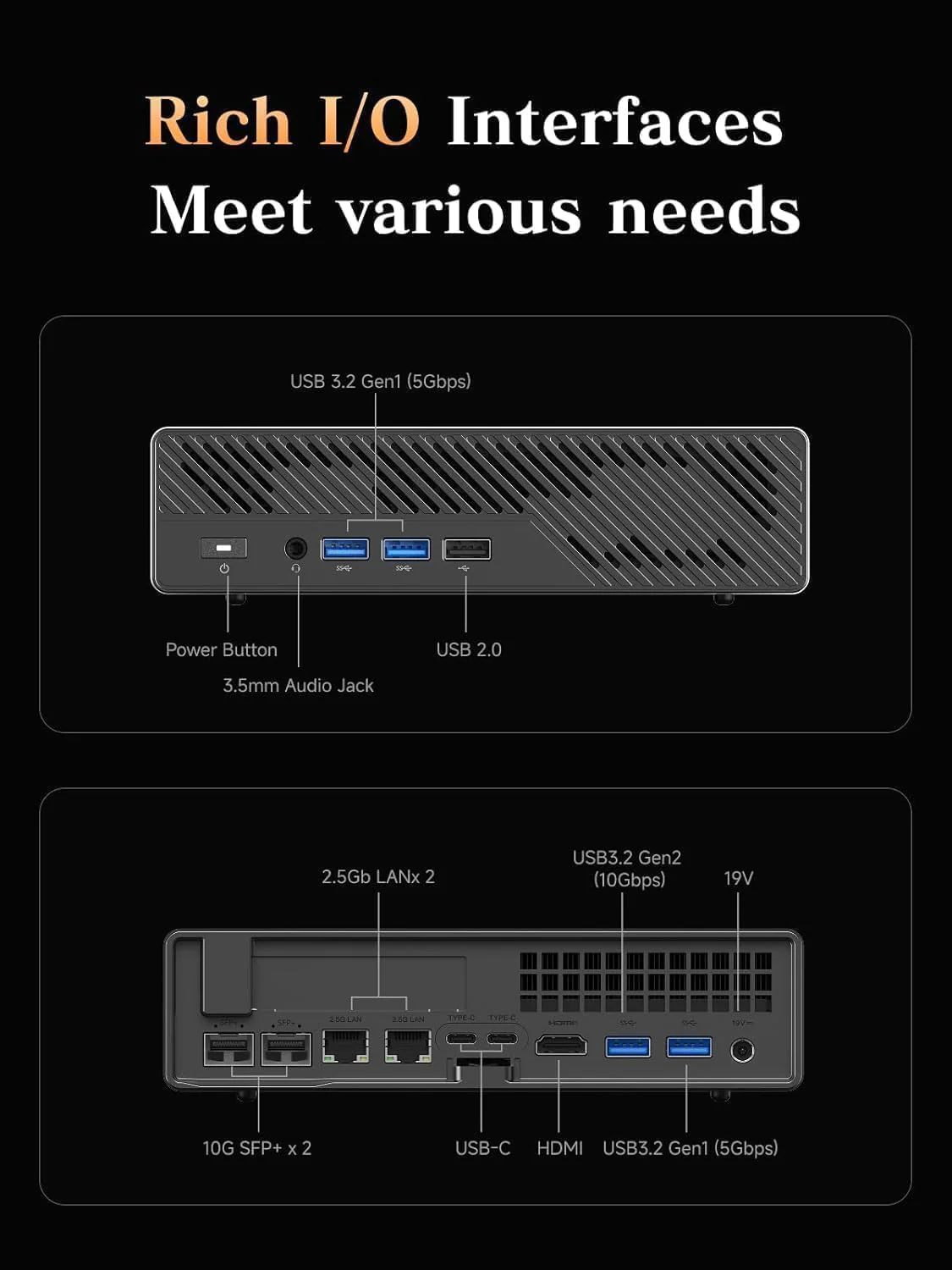MINIS FORUM MS-A2 Mini-PC, AMD Ryzen 9 9955HX (16C/32T, bis zu 5,4 GHz), 96GB DDR5, 2TB SSD, PCIe x1 - Image 3