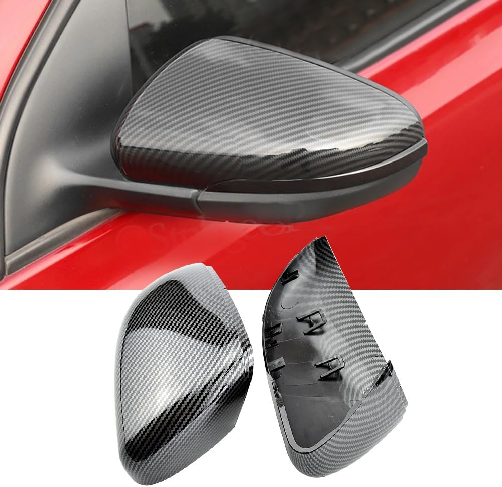 MKptopia 2 Stück Ersatzdeckel Seitenflügel Rückspiegel Abdeckung kompatibel mit VW Golf 6 VI MK6 GTI - Image 3