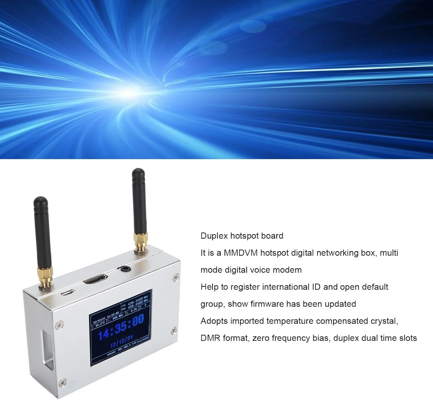 MMDVM Duplex-Hotspot-Board, Digitales Multi-Modem-Sprachmodem, Aluminiumgehäuse, Farbiges OLED-Displ - Image 2
