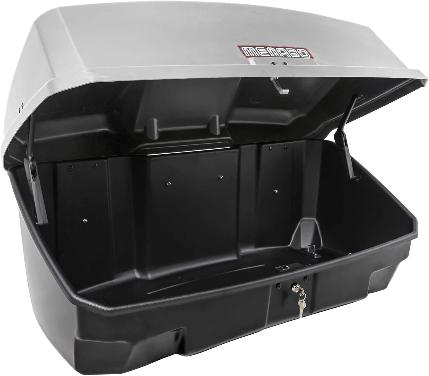 Ménabo Nekkar Silber Transportbox Gepäckbox für Kupplungsträger Heckträger 300 Liter - Image 3