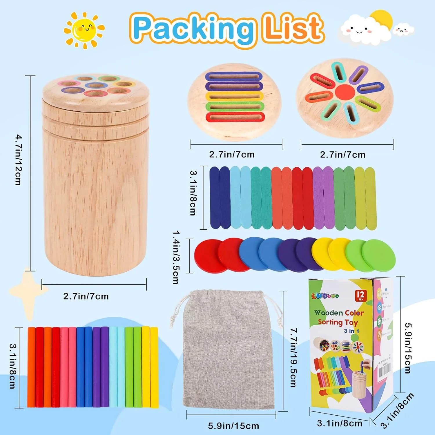 Montessori Spielzeug ab 1 Jahr, Spielzeug ab 1 2 Jahre Mädchen Jungen Baby Spielzeug Geschenk Mädche - Image 7
