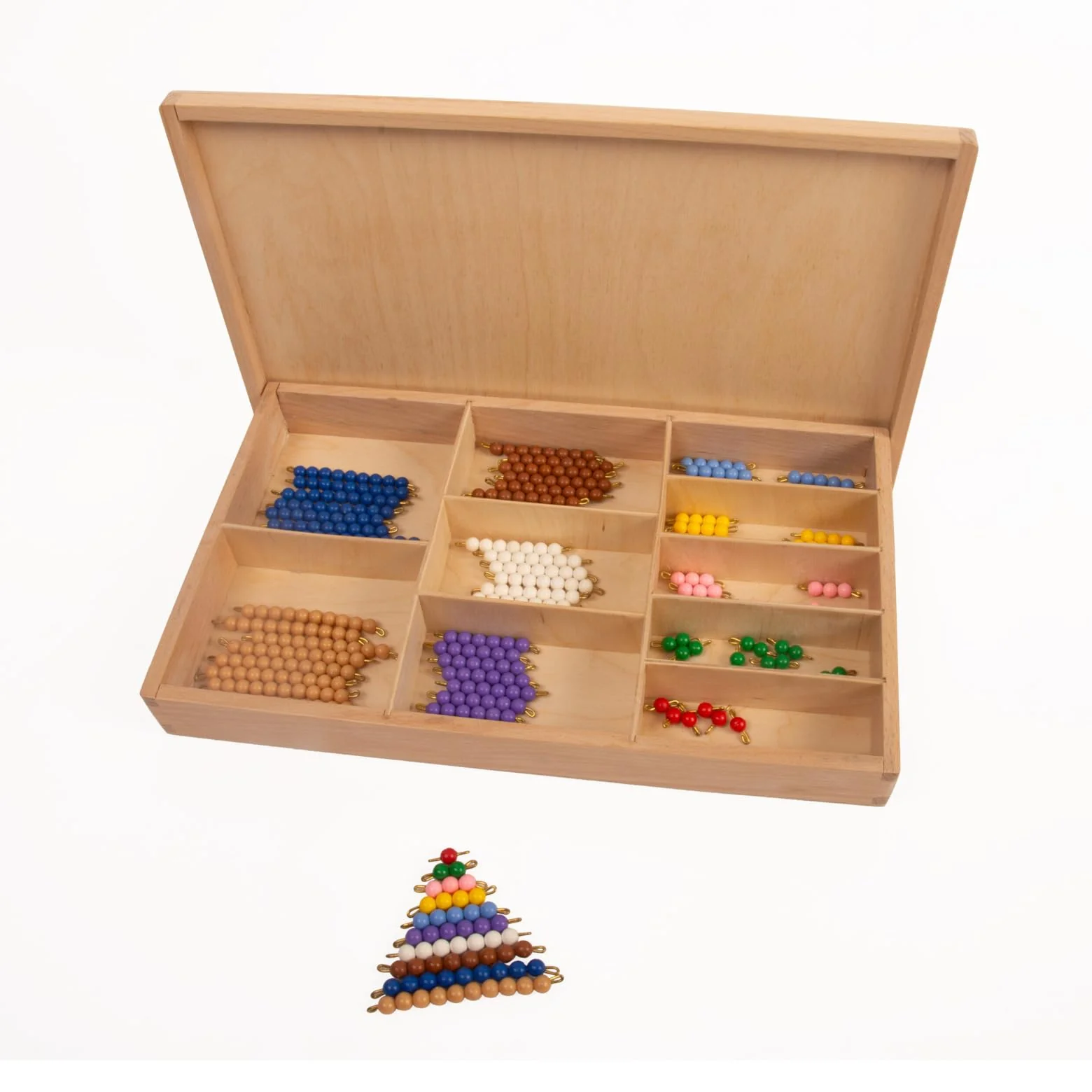 MontiPlu – Farbiges Montessori-Perlenmaterial zum Üben vieler Rechenaufgaben: ideal für Schule, Nach