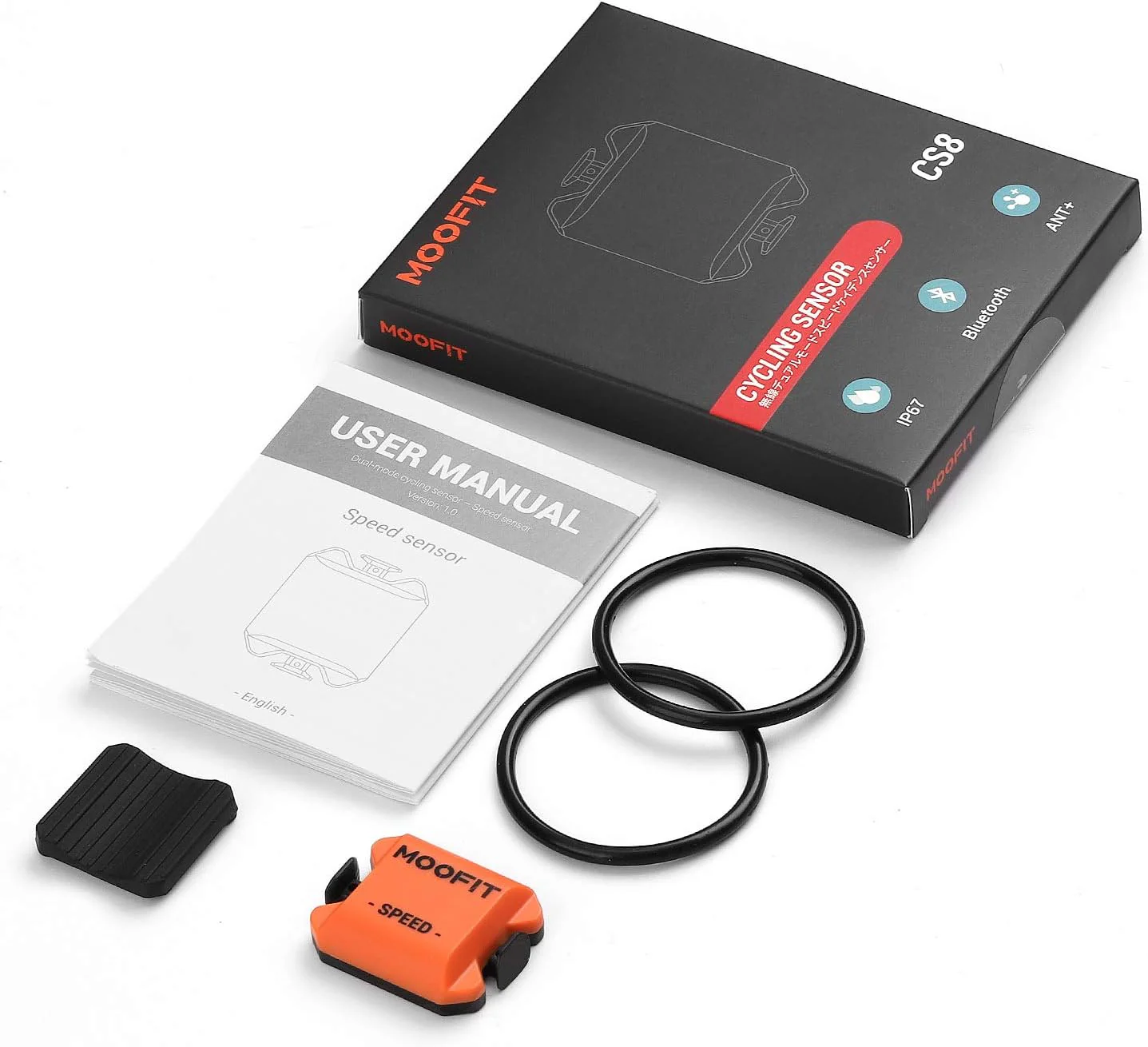 moofit Geschwindigkeitssensor und Trittfrequenzsensor, Bluetooth & ANT+ Kabelloser Geschwindigkeits, - Image 4