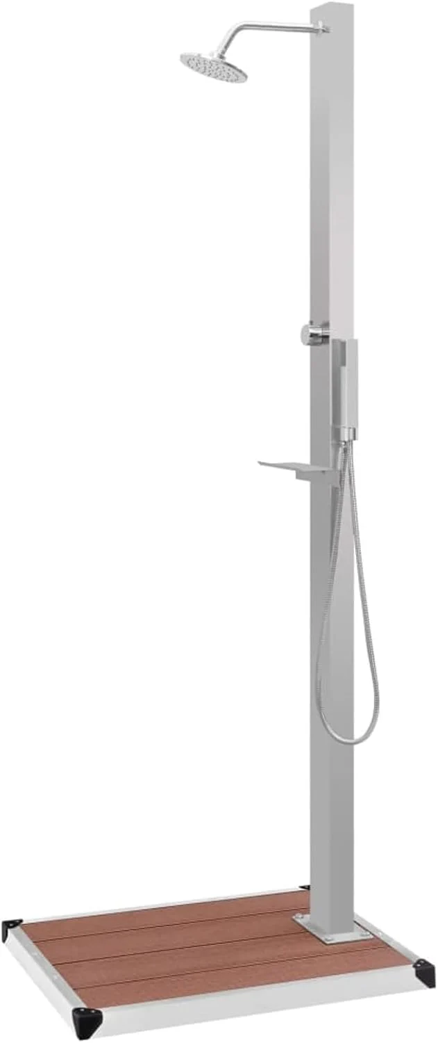 MOONAIRY Gartendusche mit Bodenelement, Dusche Für Garten, Outdoor Shower, Aussen Dusche, Garten Dus - Image 5
