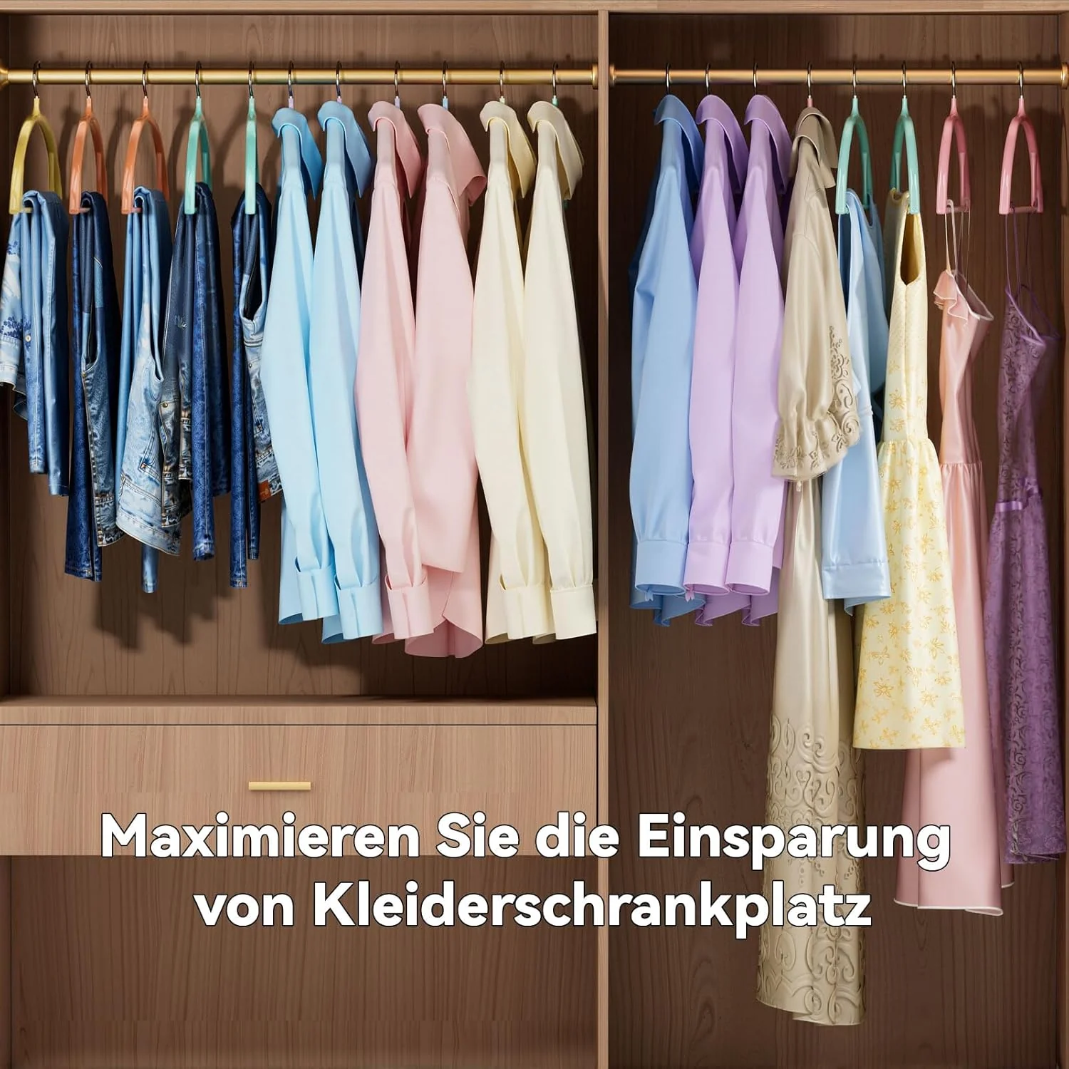 MOPUP Kleiderbügel, 14er-Pack, Pulloverbügel ohne Schulterwulst, 42 cm breite, robuste Kleiderbügel - Image 7