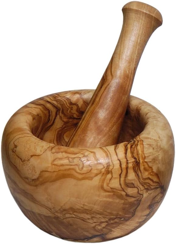 Mörser klein Olivenholz Durchmesser 8,5 cm - Image 2