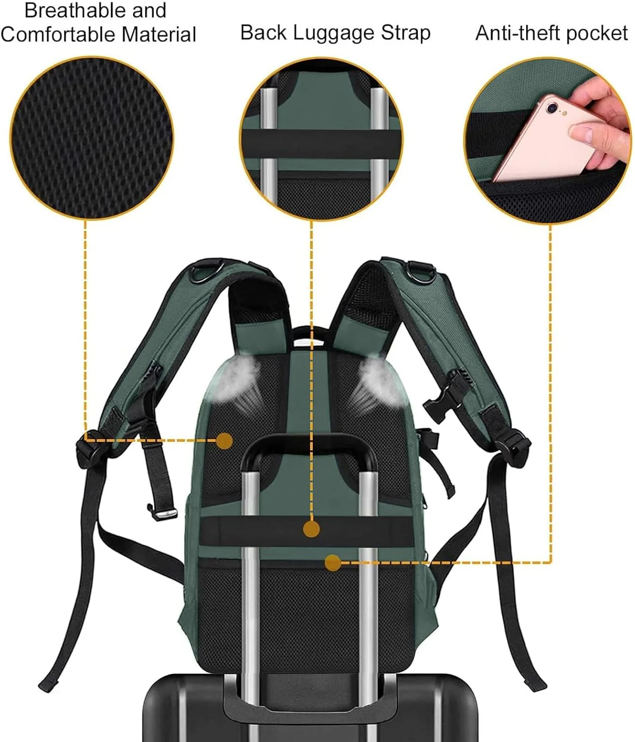 MOSISO Kamera Rucksack, DSLR/SLR/Spiegellose Fotografie Kameratasche 15-16 Zoll Wasserdichte Hartsch - Image 8