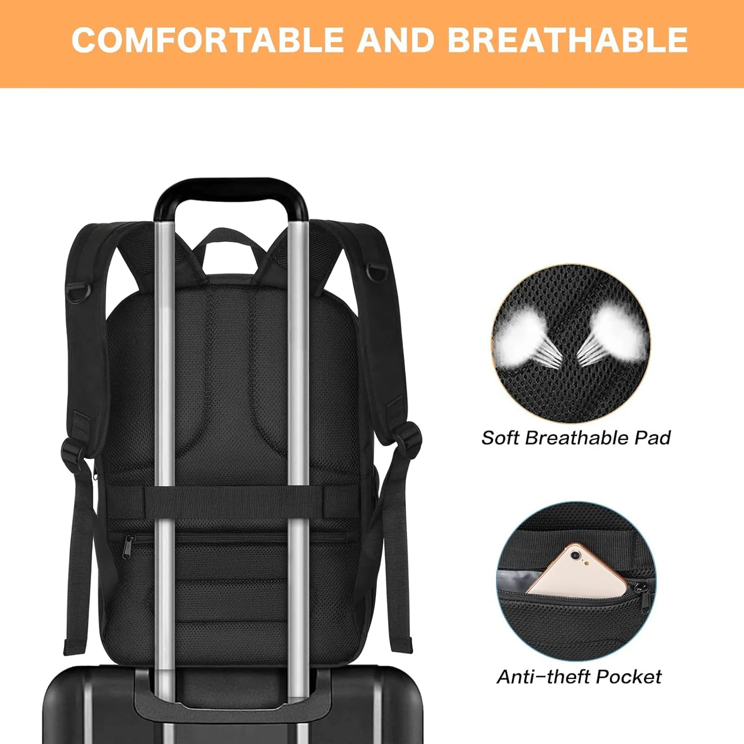 MOSISO Kamerarucksack Wasserdicht, Fotorucksack Gross mit 15,6 Zoll Laptophülle, Kamera Rucksack mit - Image 5