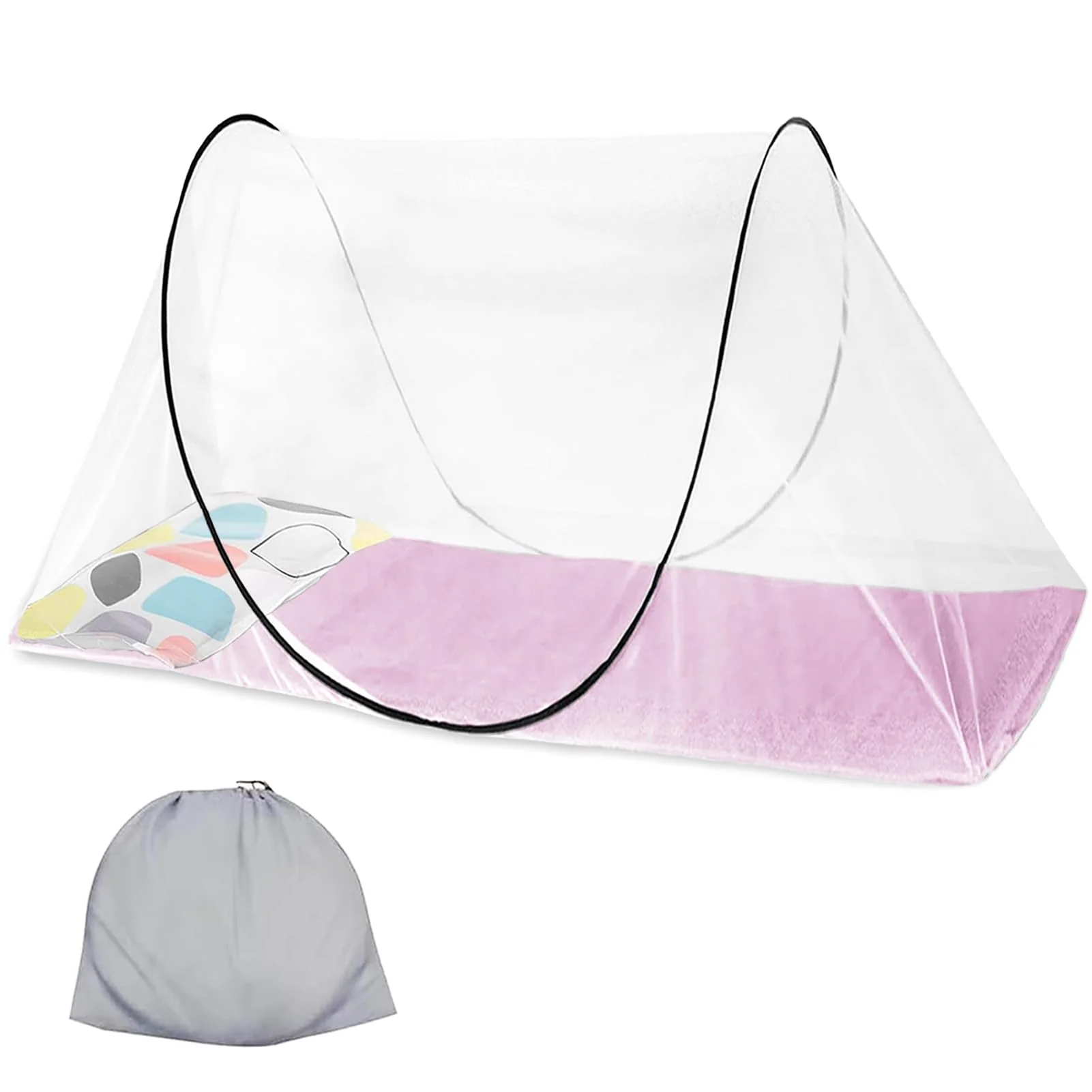 Moskitonetz, Faltbar Moskitonetz Pop-up 200 x 100 x 70 cm, Fliegennetz Bett Geeignet für Campingunte