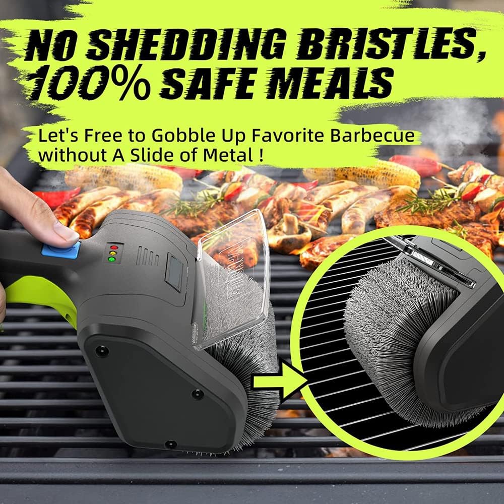 Motorisierte Grillbürste PURAMI Safe Grillen Rescue Geschenk No Shedding Bristles, 360° Rotating Cle - Image 8