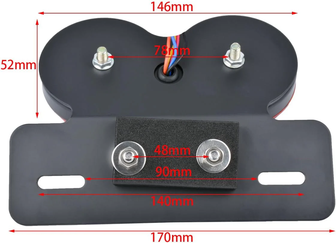 Motorrad-Rücklicht, 12V 40-LED 40W Universal-Motorradbremsleuchte Integrierte Brems- und Blinkerleuc - Image 2