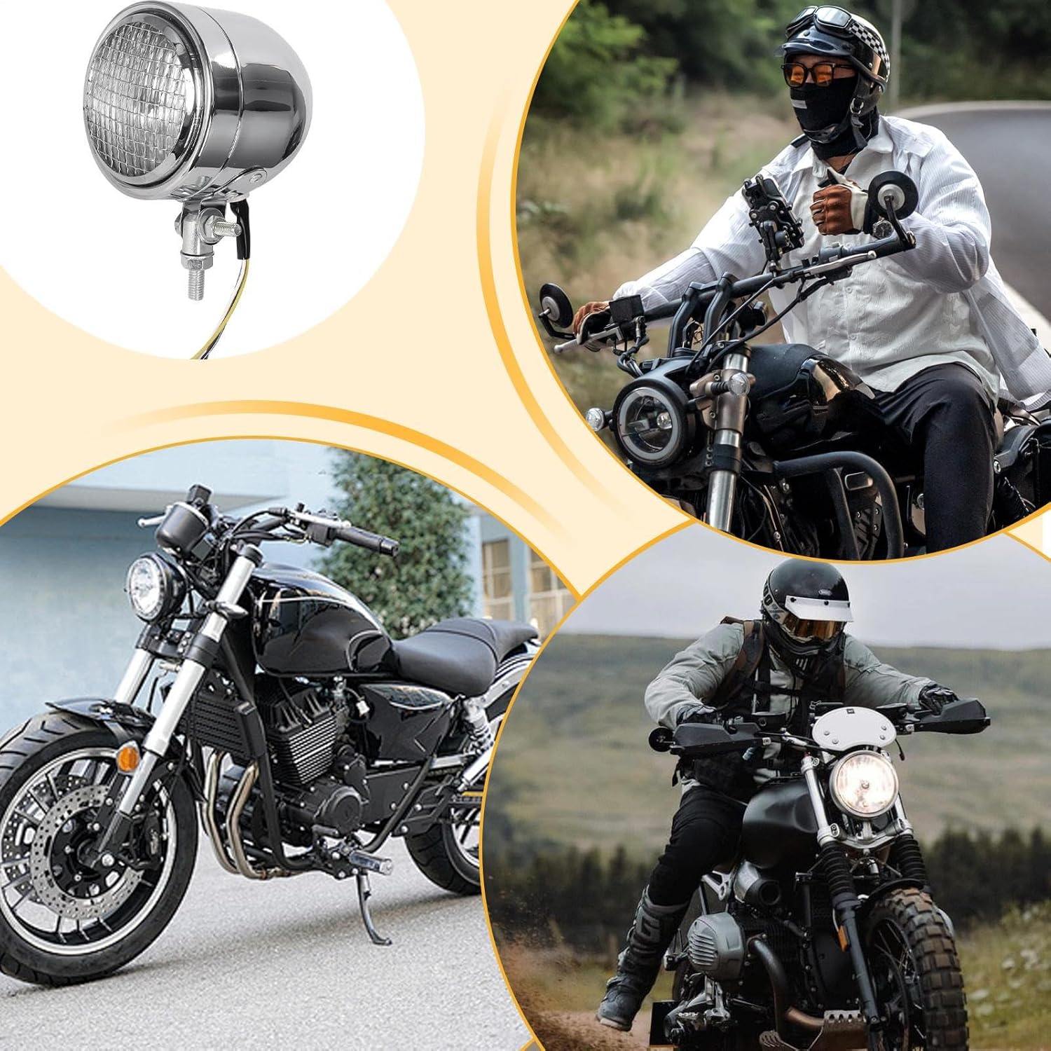 Motorradscheinwerfer – Lampe mit hoher Sichtbarkeit mit Gehäuse | Leuchtmittel für Motorradscheinwer - Image 4