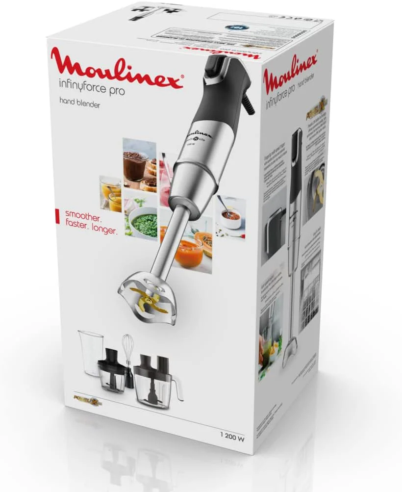 Moulinex Infinyforce Pro Standmixer 1200W, Hochleistungsklingen, schnelle Ergebnisse, ergonomische G - Image 8