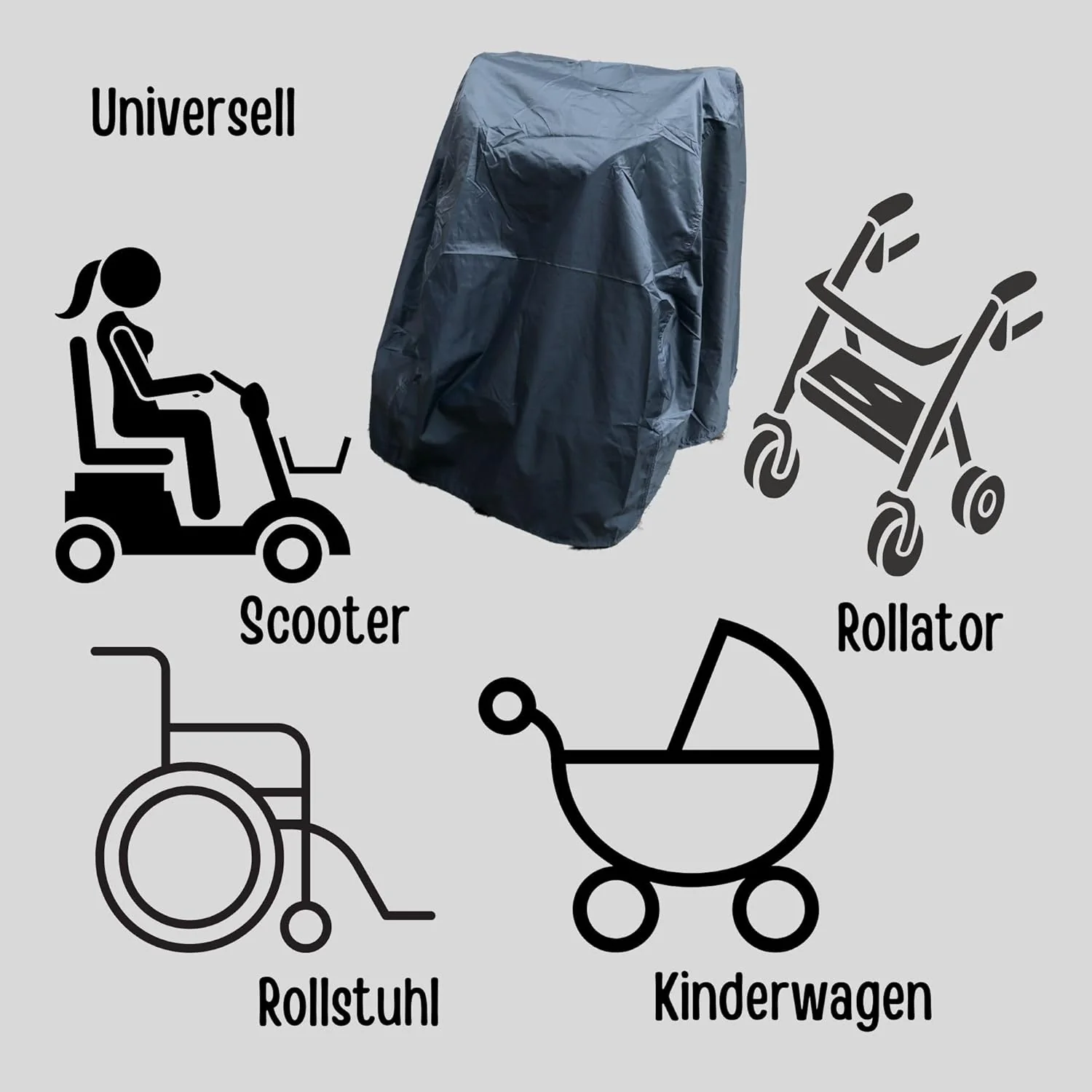 MPB Pieper PREMIUM ROLLATOR GARAGE MIT GEWICHTSBAND + Olanmarp Klettband mit Streifen - Ultimativer - Image 3