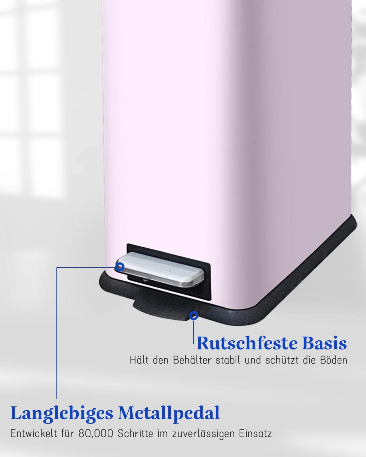 Mülleimer Küche 30L, Schlanker Tretmülleimer mit Deckel, Edelstahl Küchenmülleime mit Inneneimer, Re - Image 6
