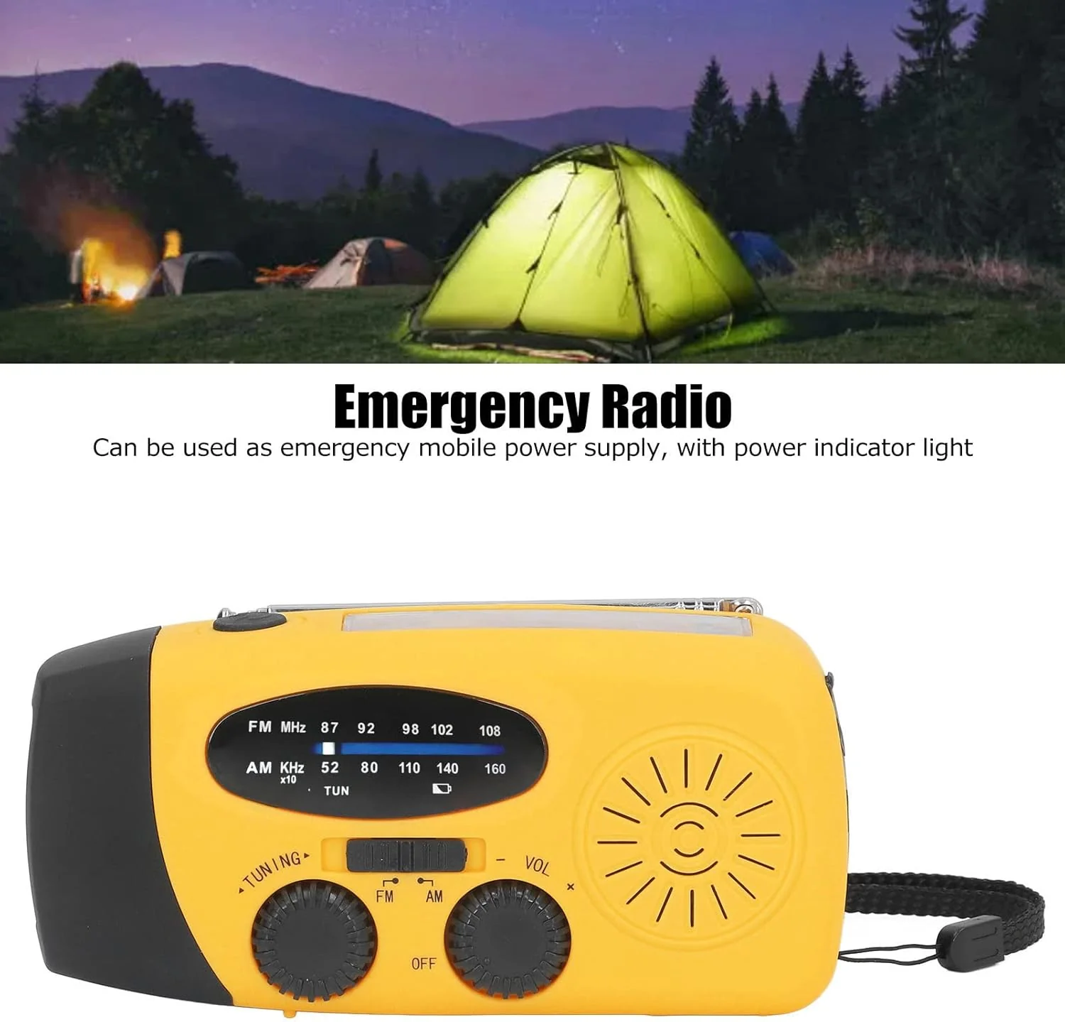 Multifunktionale Radio-Solarenergie-Notfall-Funkkurbel-Radio-Solarenergie-Notversorgung für den Haus - Image 4