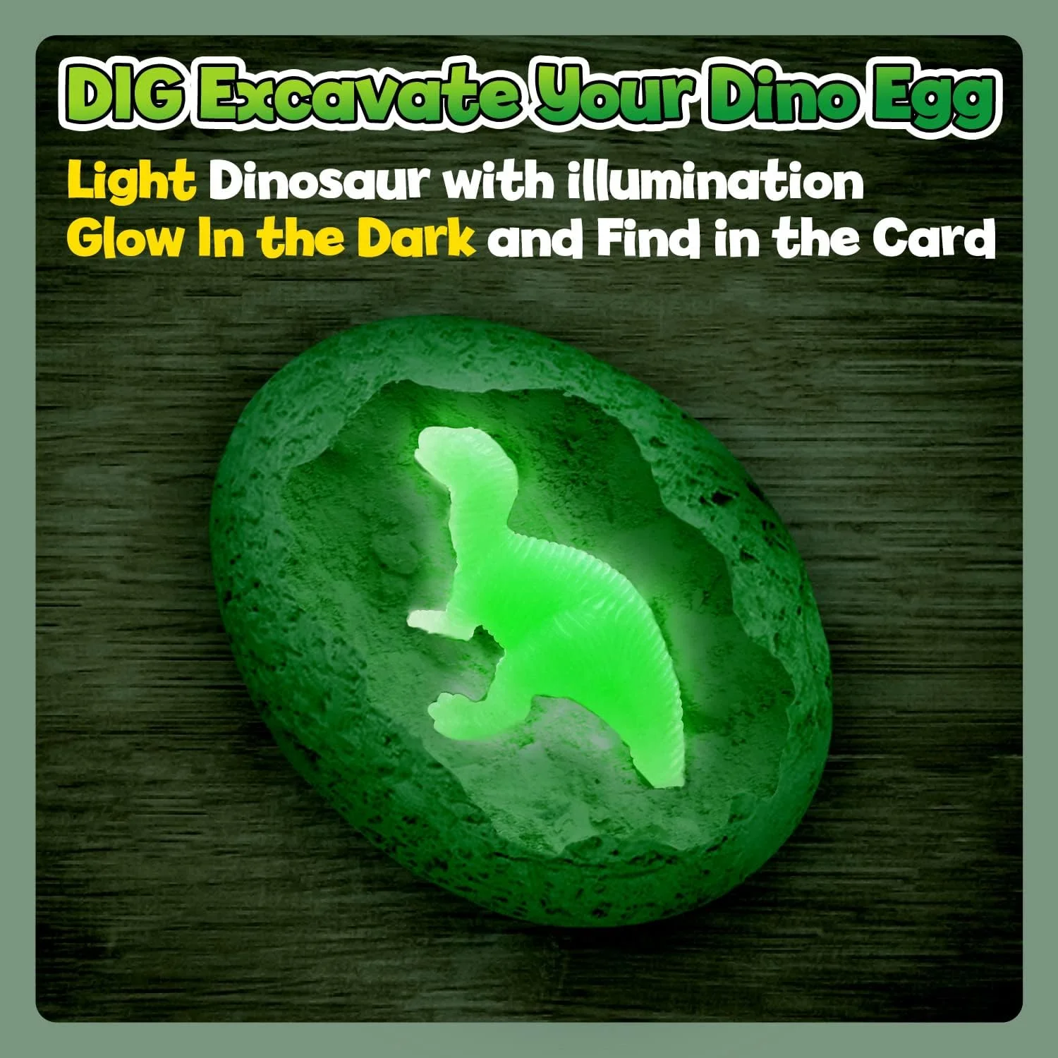 Nachtleuchtender Dinosaurier Ausgrabungsset für Kinder Dino Ei Toy Ausgraben Dino Spielzeug Archäolo - Image 3
