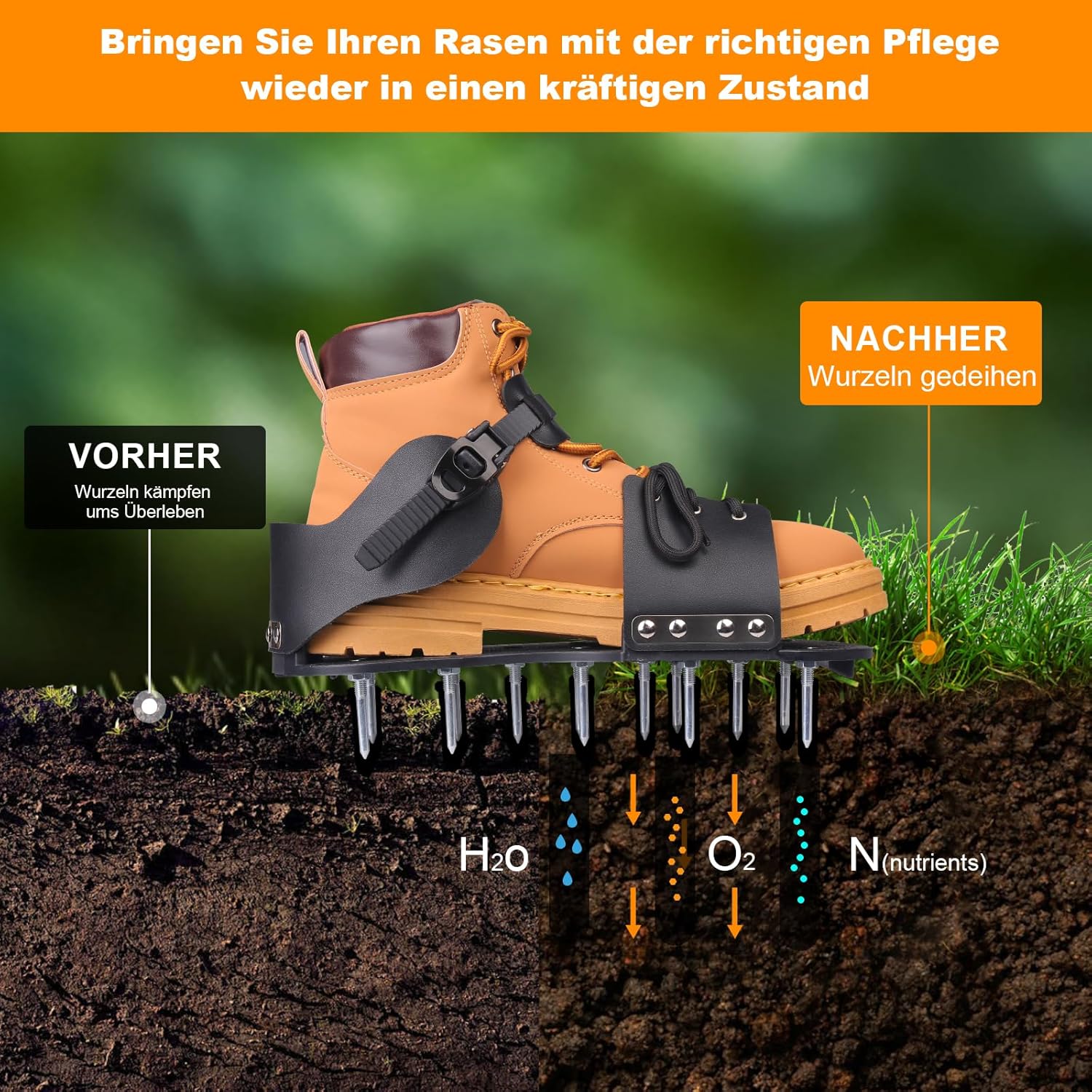 Nagelschuhe, Luftungsschuhe Mit Belüftungsstiften, Strapazierfähige Sandalen – Verstellbar Durch Hak - Image 2