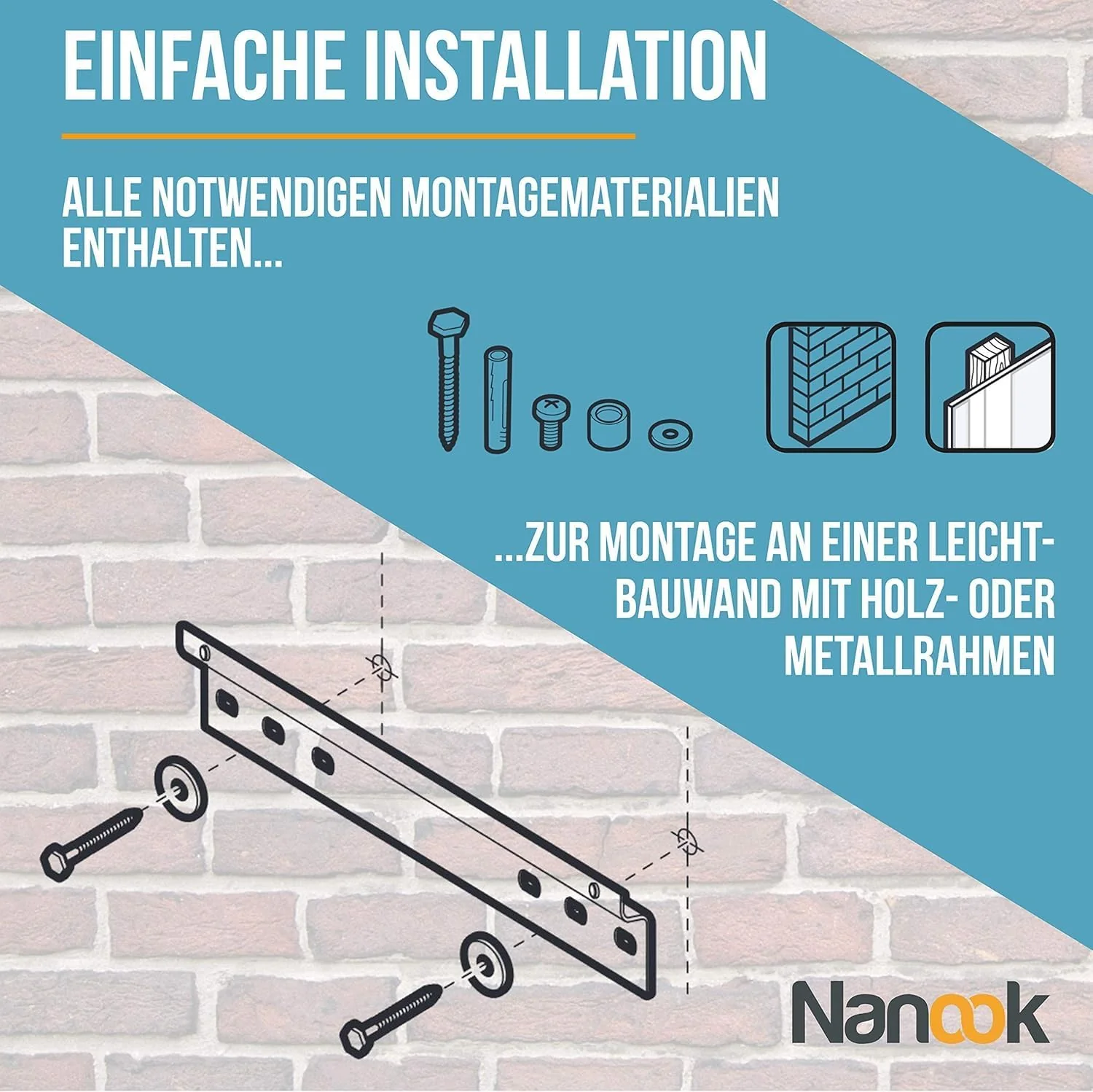 Nanook Flache und Neigbare TV-Wandhalterung für 40–80 Zoll Fernseher – Neigbar für TVs bis 65 Zoll, - Image 4