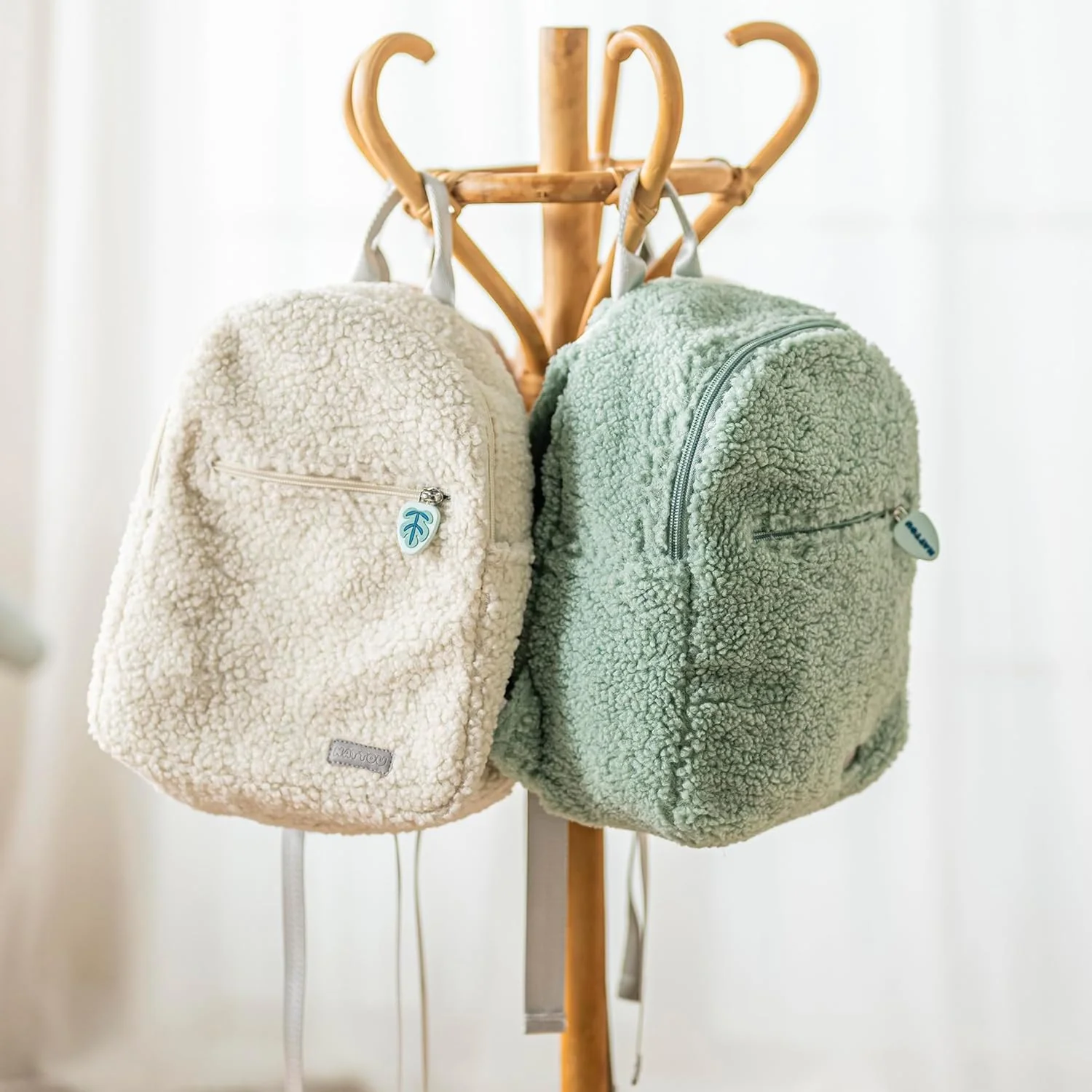 Nattou Backpack Beige, Beige - Image 2