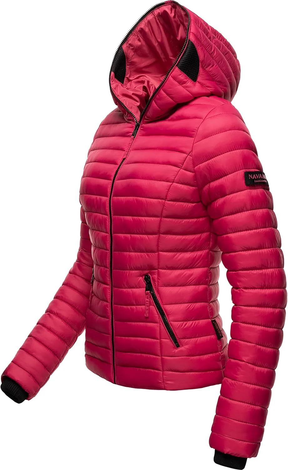 Navahoo Damen Damen leichte Übergangsjacke Steppjacke mit Kapuze Kimuk XS-XXL S Fuchsia, S Fuchsia - Image 2