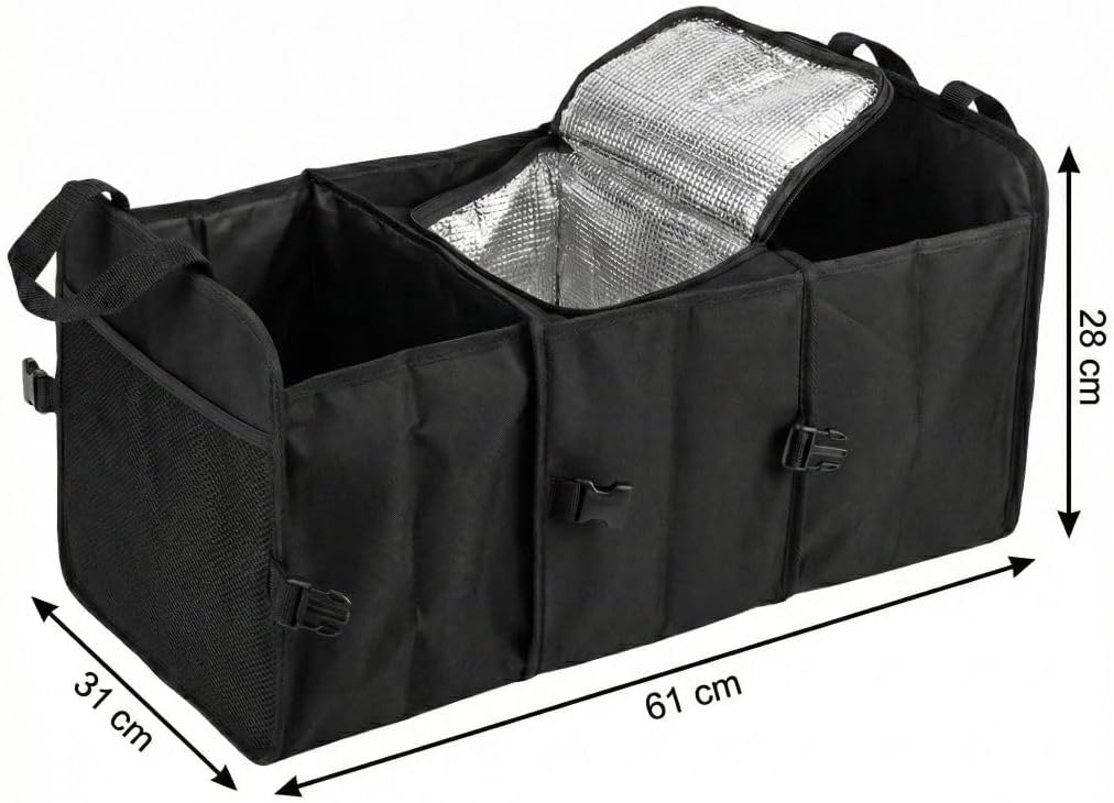 NEO TOOLS Auto Organizer mit Thermofach Modell 11-472 – Faltbarer Kofferraum Organizer für Einkäufe - Image 3