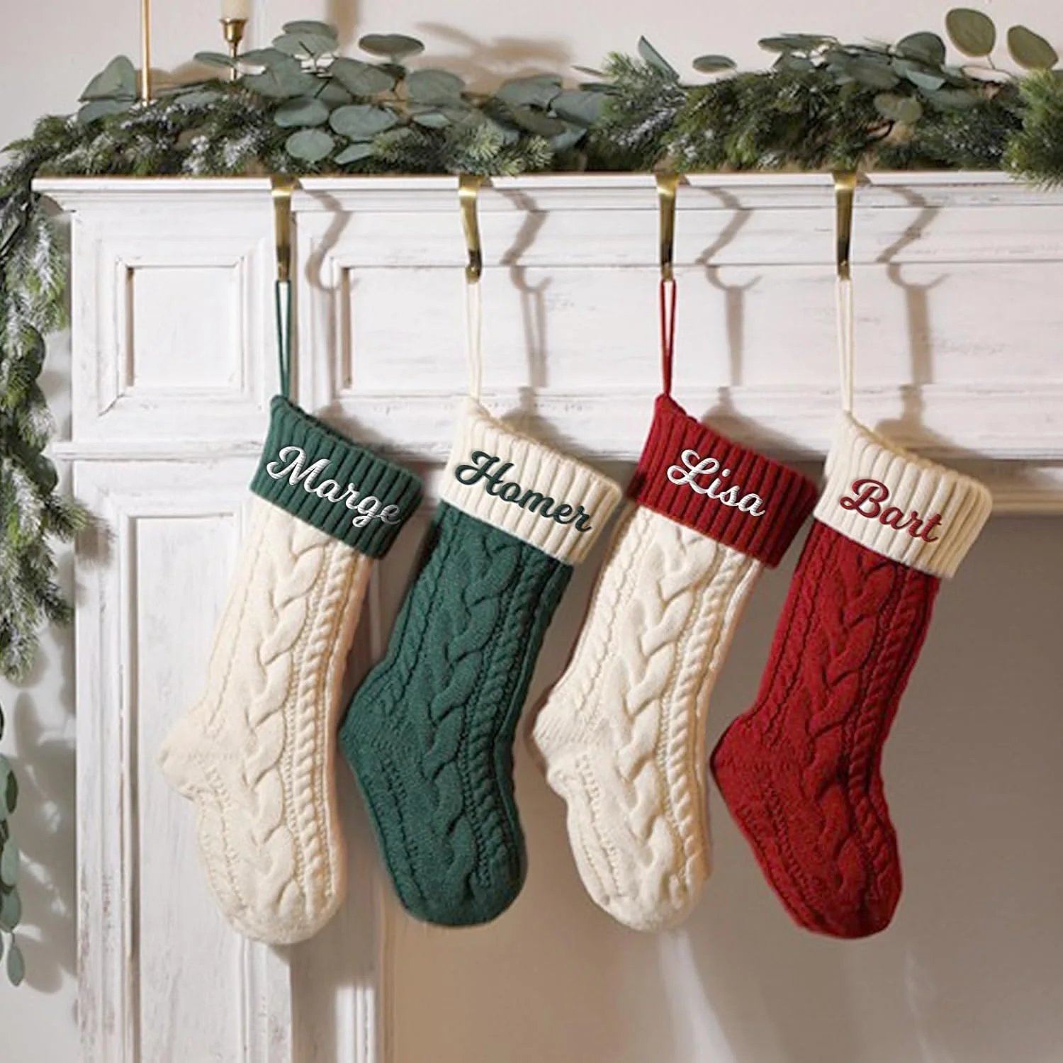 NIBESSER Weihnachtsstrumpf Personalisiert Nikolausstrumpf mit Benutzerdefinierte Namen 18” Grosser g - Image 6