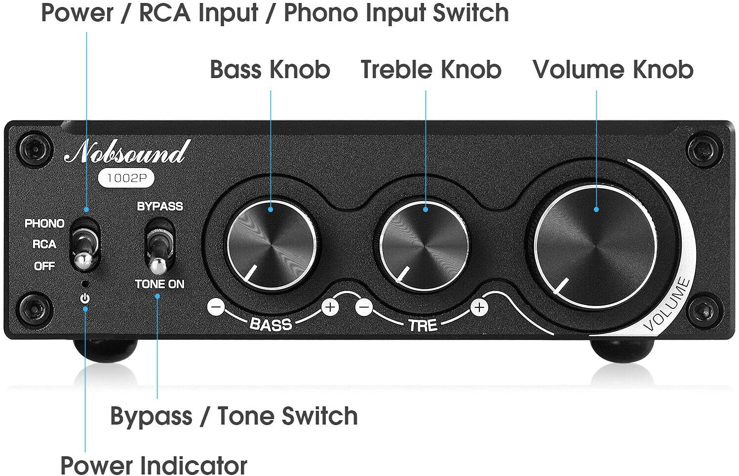 Nobsound 1002P Mini HiFi Stereo Verstärker mit TPA3221 Chip, 2 Kanäle Digitalverstärker, 200W Class - Image 2