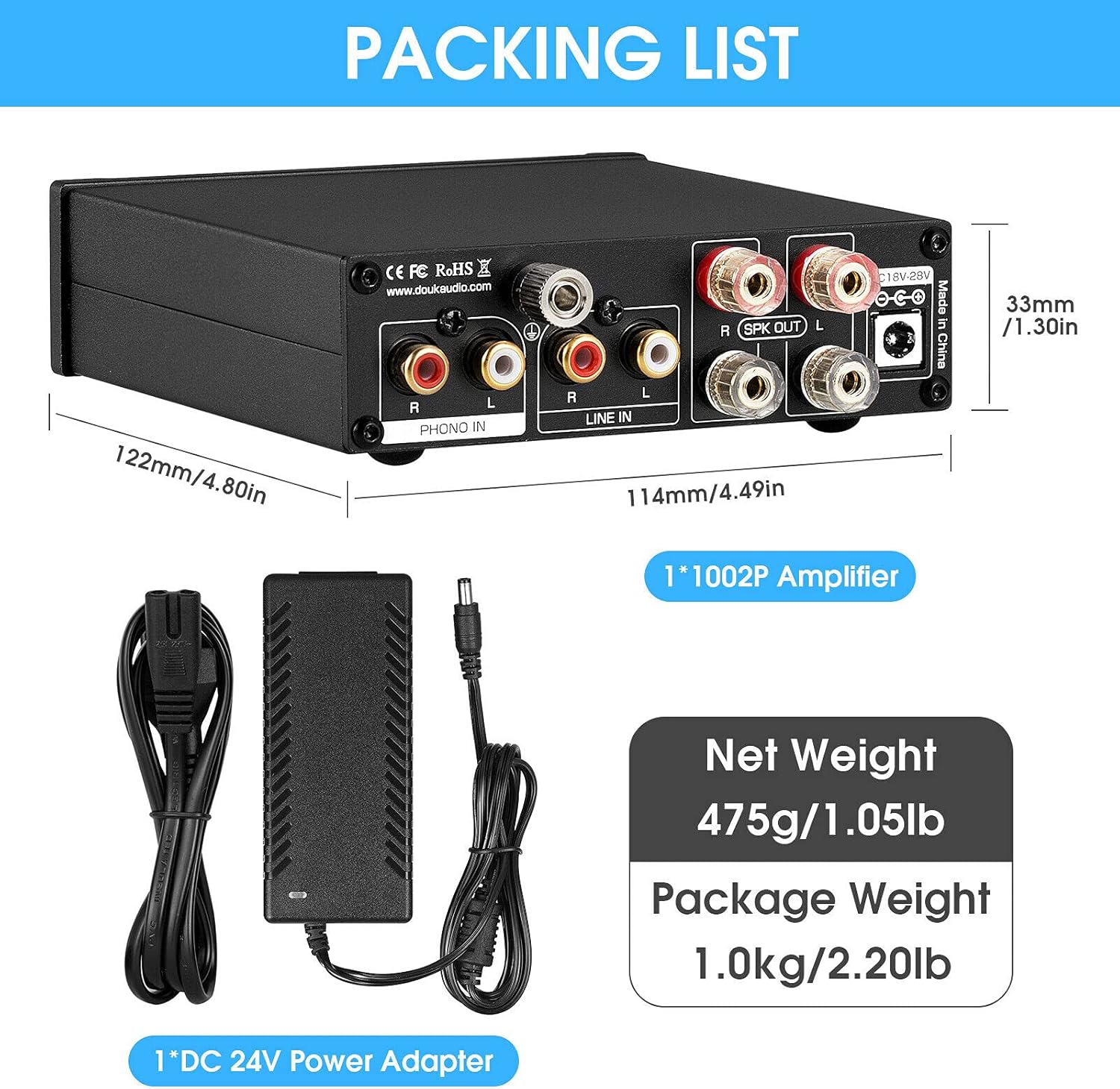Nobsound 1002P Mini HiFi Stereo Verstärker mit TPA3221 Chip, 2 Kanäle Digitalverstärker, 200W Class - Image 8
