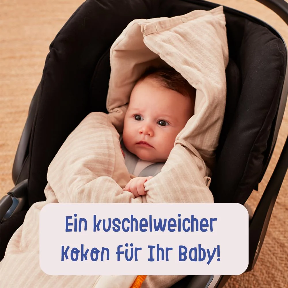 NOUKIE'S - Babyschlafsack Tiga aus Veloudoux - Beige Beige (Tiga) Veloudoux, Beige (Tiga) Veloudoux - Image 4