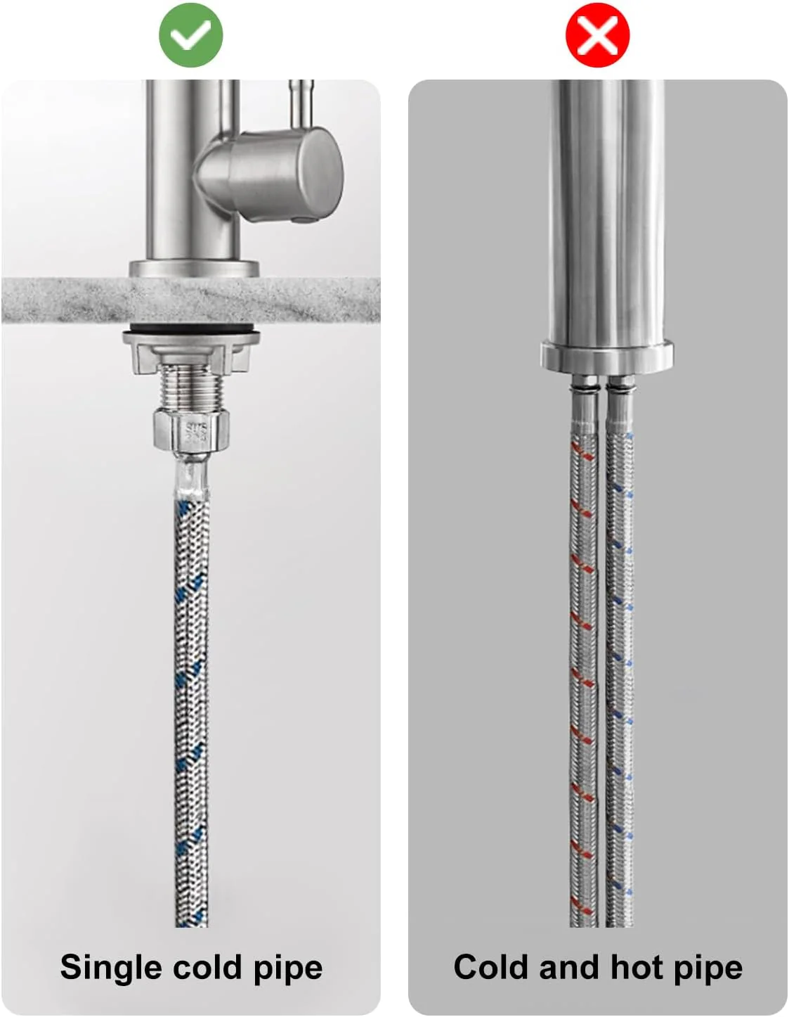 Nur kalter Wasserhahn, Einloch-Küchenspüle, SUS304 Edelstahl, gebürstetes Nickel - Image 7