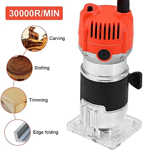 Oberfräse Multifräse Trimmer 6,35mm 30000 U/min Kantenfräse Holzfräse, Elektrische vertikale Einhand - Image 4