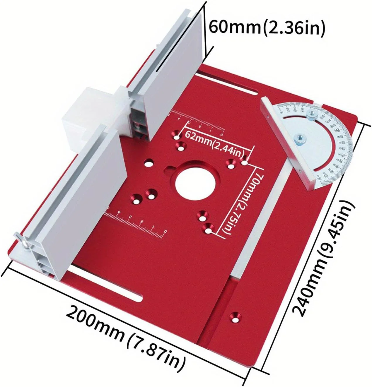 Oberfräsentisch-Einlegeplatte – Frästisch-Einlegeplatte aus Aluminiumlegierung, Holzbearbeitungsbänk - Image 5