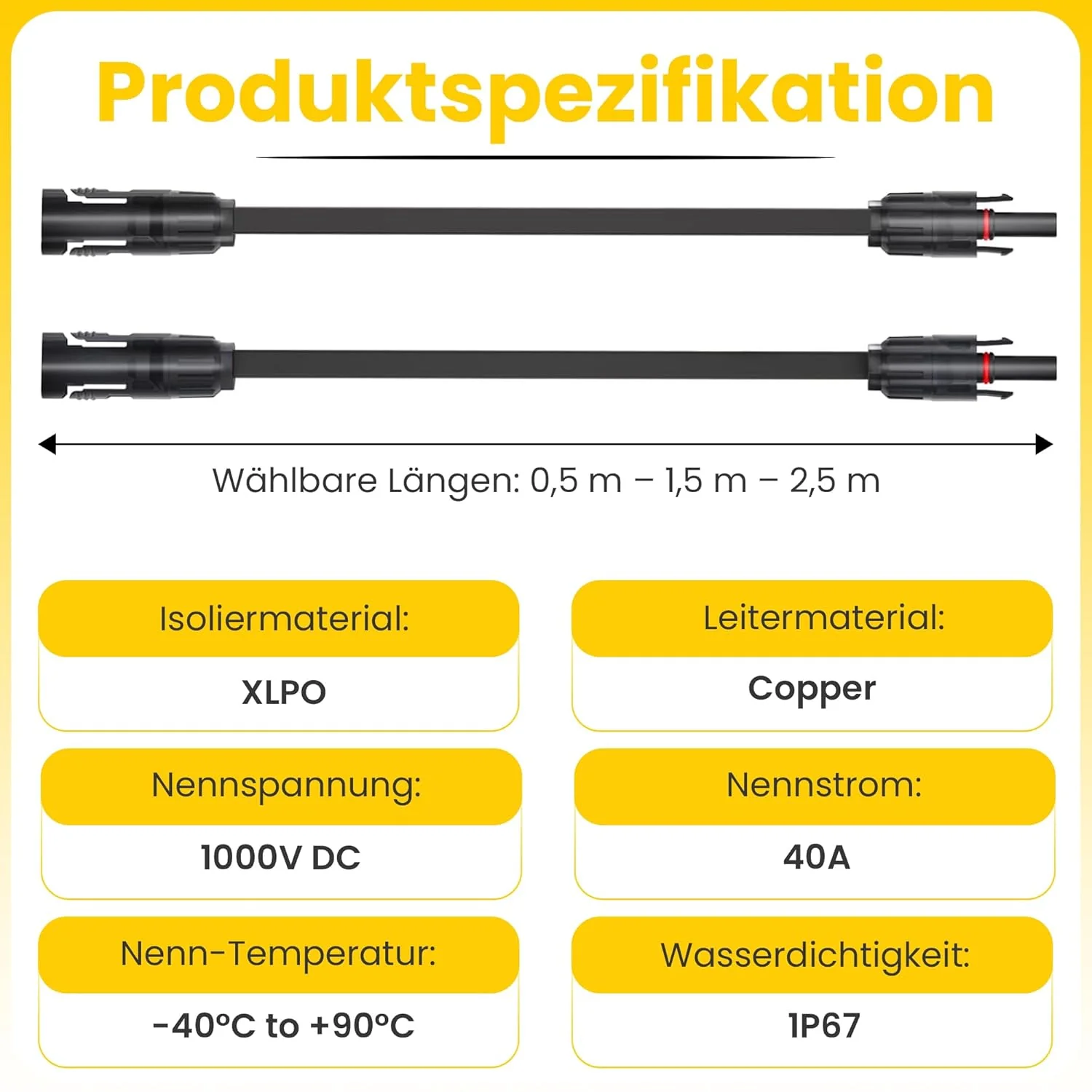Offgridtec PV-zu-PV Flachkabel 4mm², Superflaches Solarkabel-Verlängerungskabel mit hochwertigen Ste - Image 6