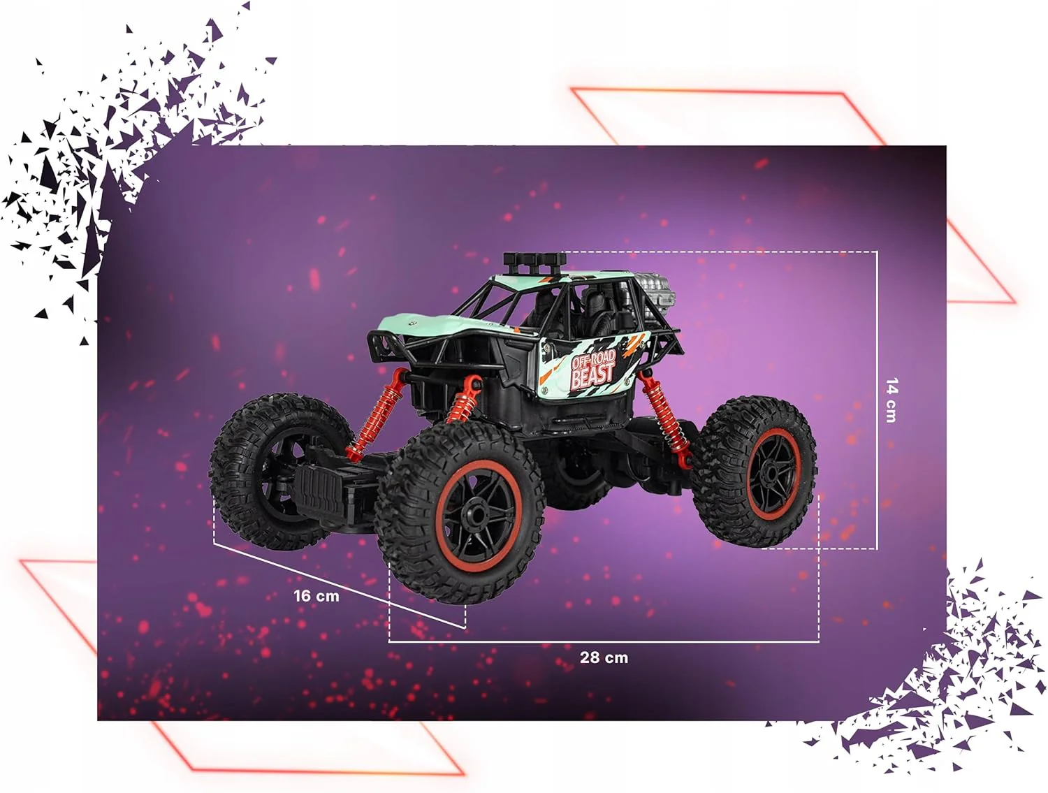 Offroad Beast Ferngesteuertes Auto – RC Monstertruck mit Nebel-Effekt & LED-Beleuchtung, Geländegäng - Image 4