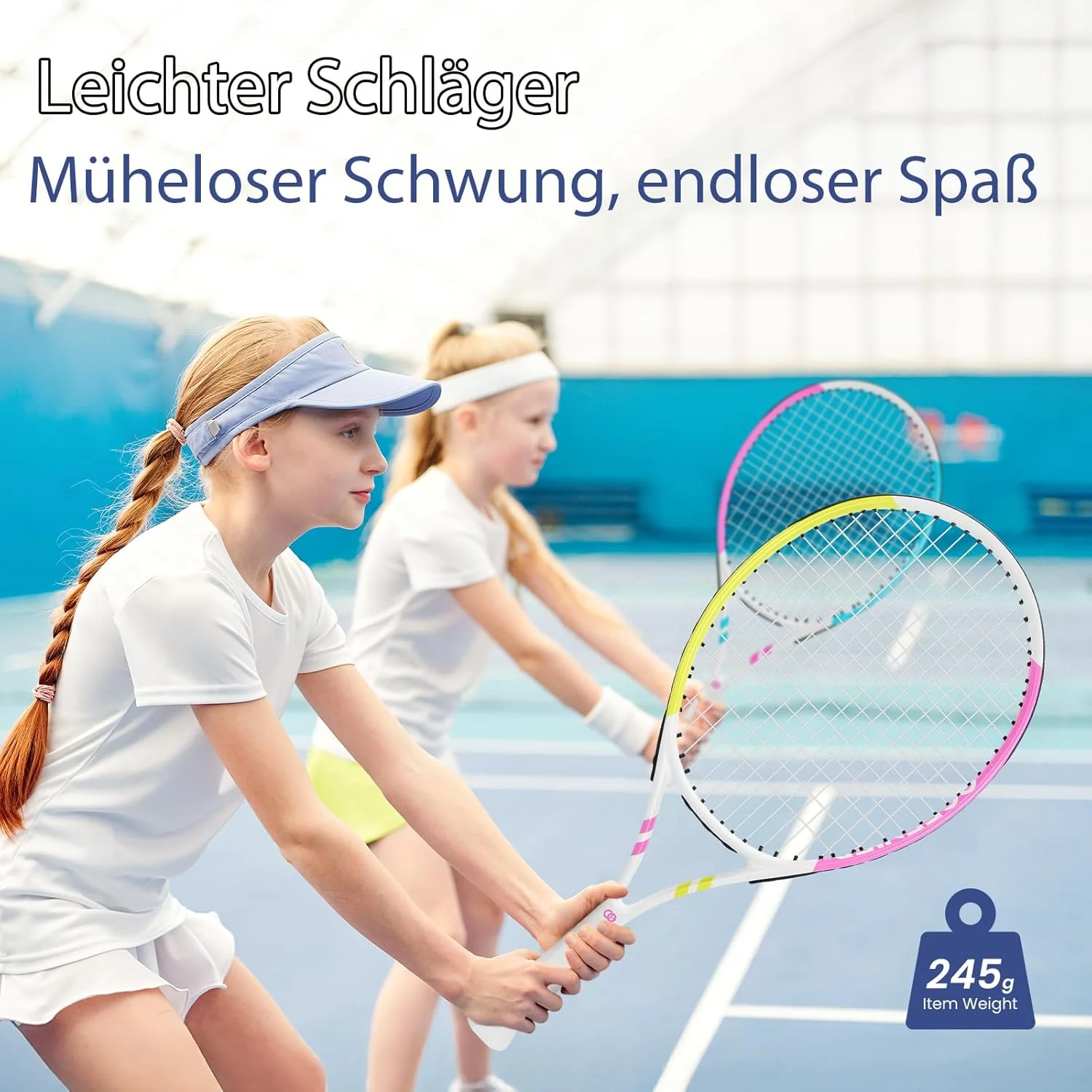 OGEENIER Tennisschläger Kinder 23 Zoll Tennis Schläger für Junior 8-10Jahre Tennisschläger mit Tenni - Image 6