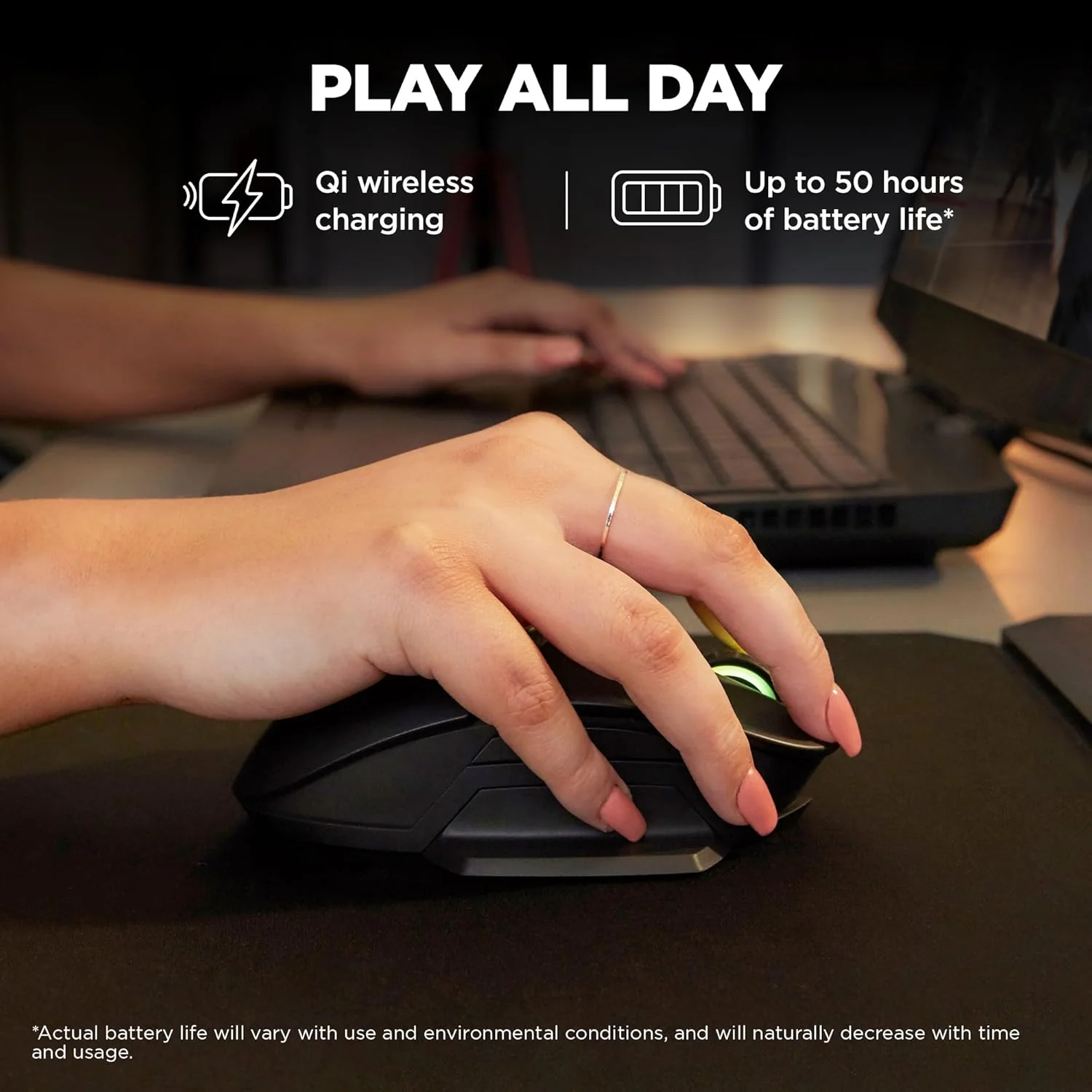 OMEN Photon Gaming Maus (kabellos, Qi Charging, bis zu 16.000 dpi, 11 programmierbare Tasten, RGB-Be - Image 6