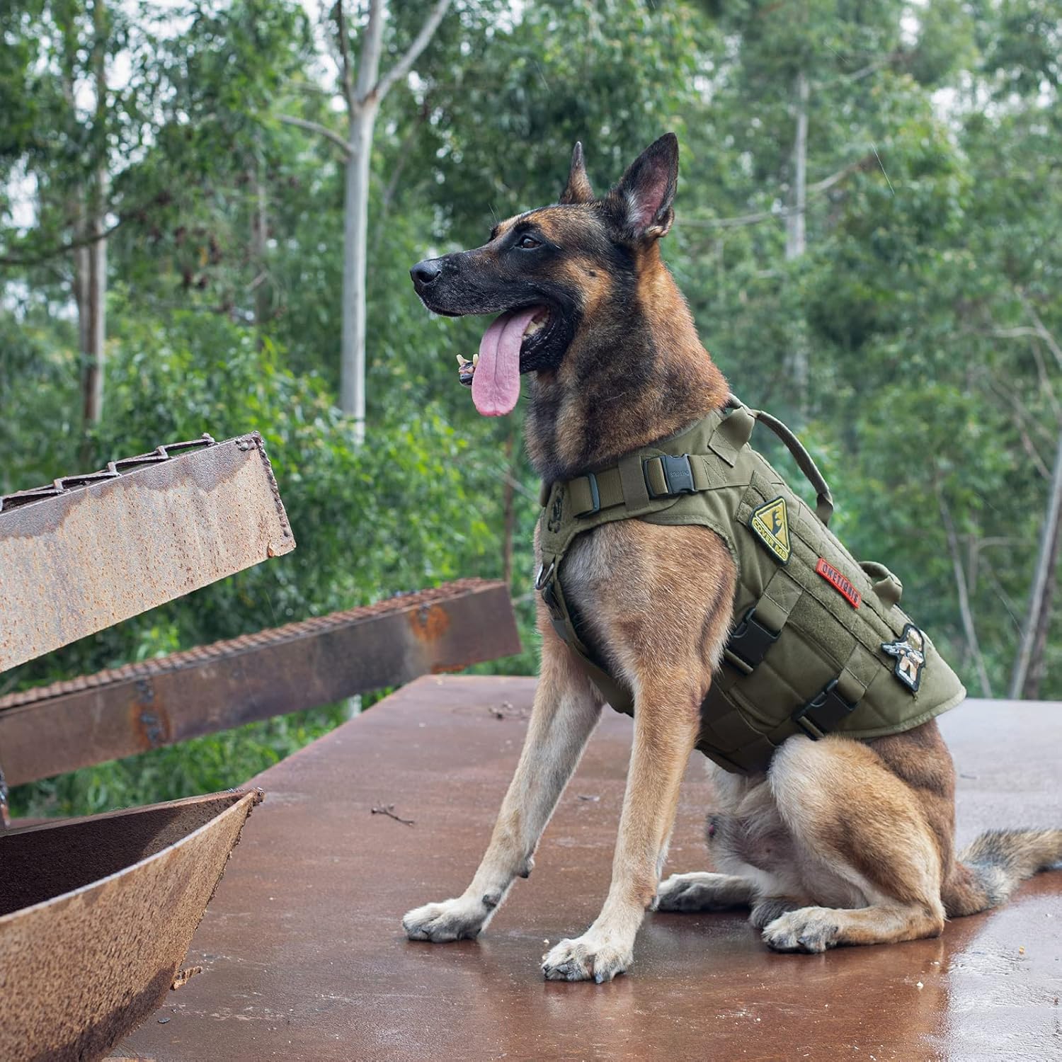 OneTigris Hundegeschirr, X DESTROYER Taktisches Einstellbar Antizuggeschirr Ausbruchsicheres Geschir - Image 7